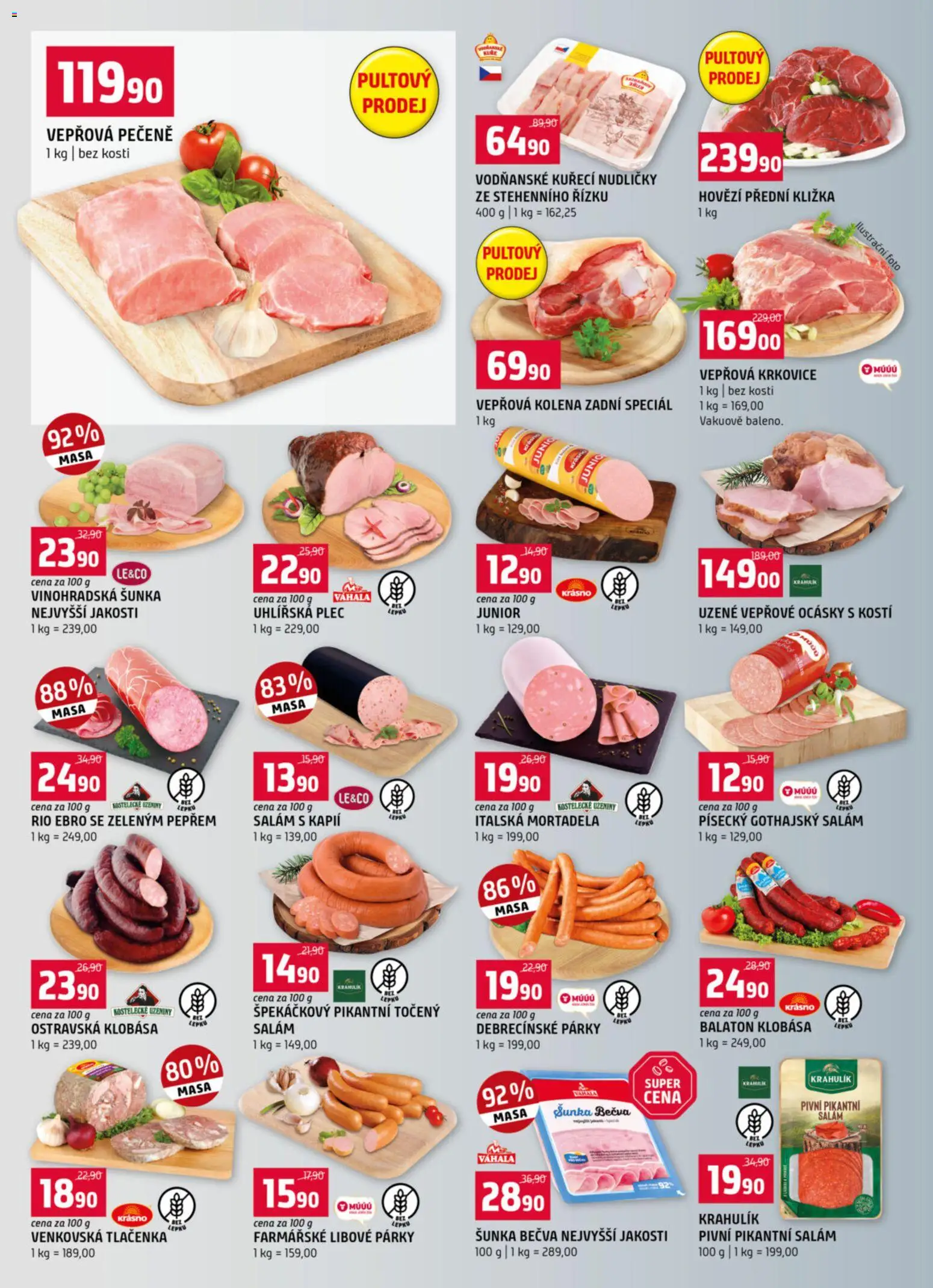 Terno leták - Bechyně, České Budějovice, Hradec Králové, Olomouc, Třeboň, Trhové Sviny, Týn nad Vltavou od 29.10.2025 | Strana: 2 | Produkty: Vepřová pečeně, Gothajský salám, Krkovice, Vepřová krkovice