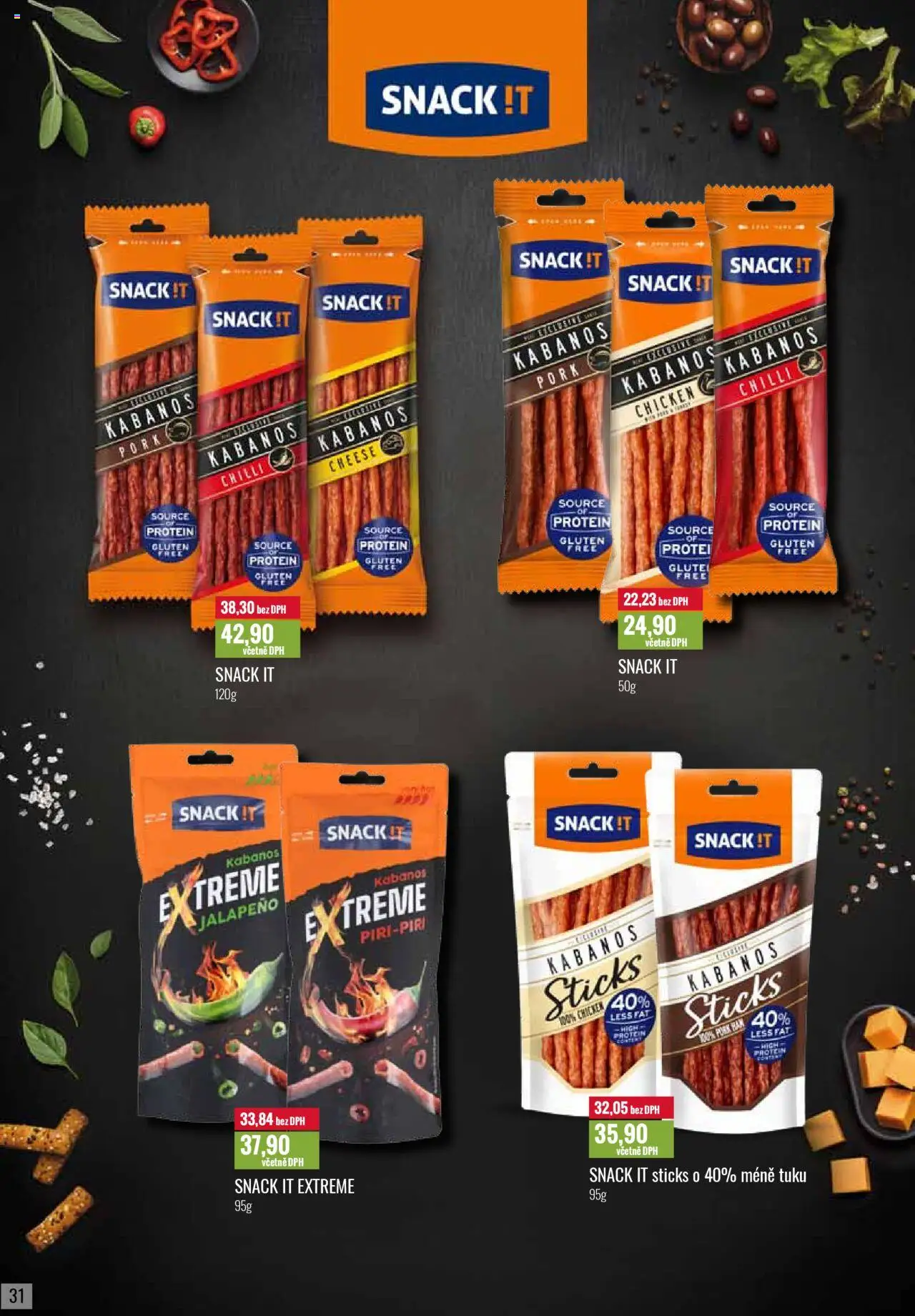 Ratio leták od 01.10.2025 | Strana: 32 | Produkty: Kabanos, Protein