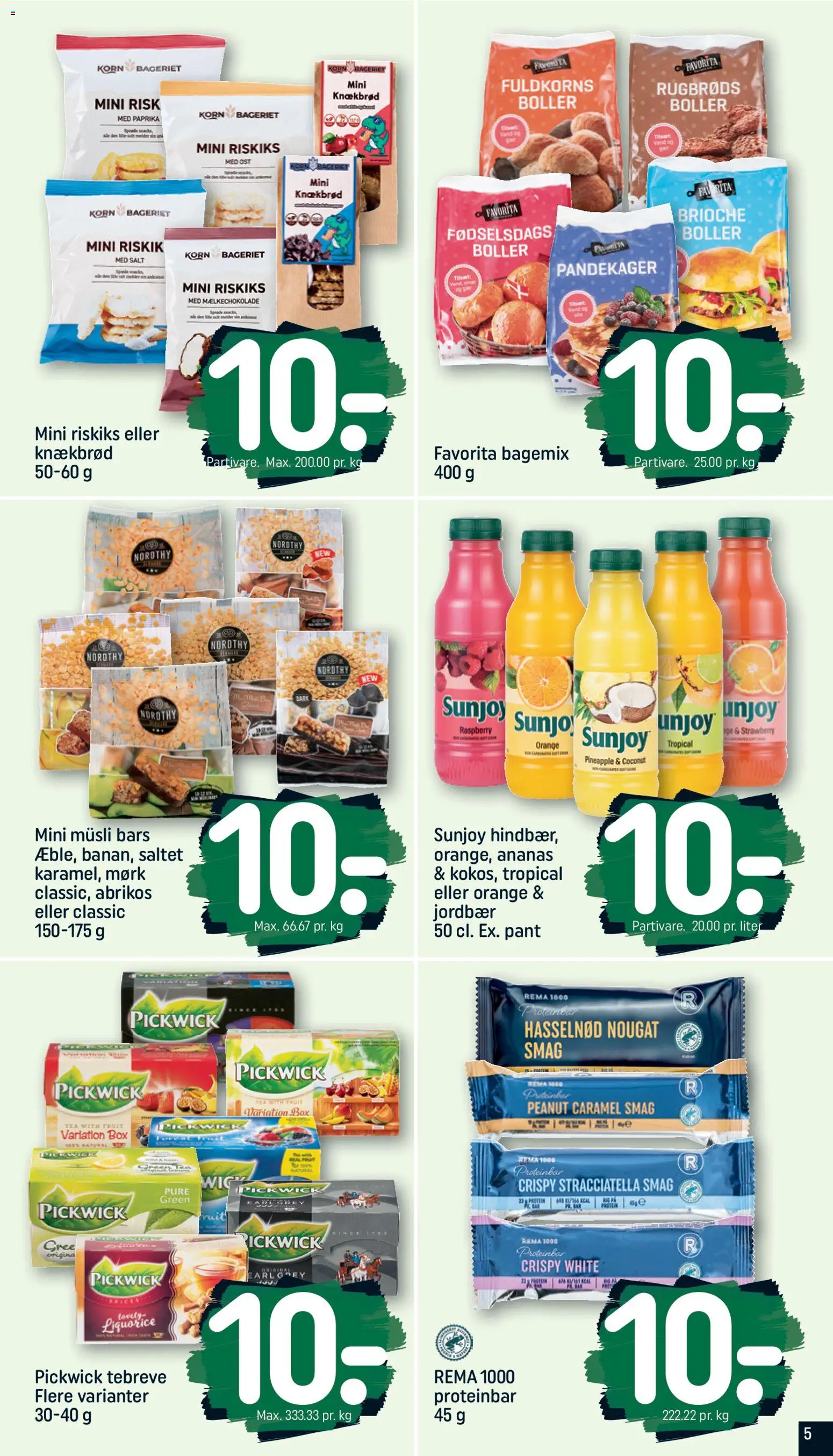 Rema 1000 tilbudsavis – gyldig fra 11.01.2026 | Side: 5 | Produkter: Korn, Müsli, Knækbrød, Nougat