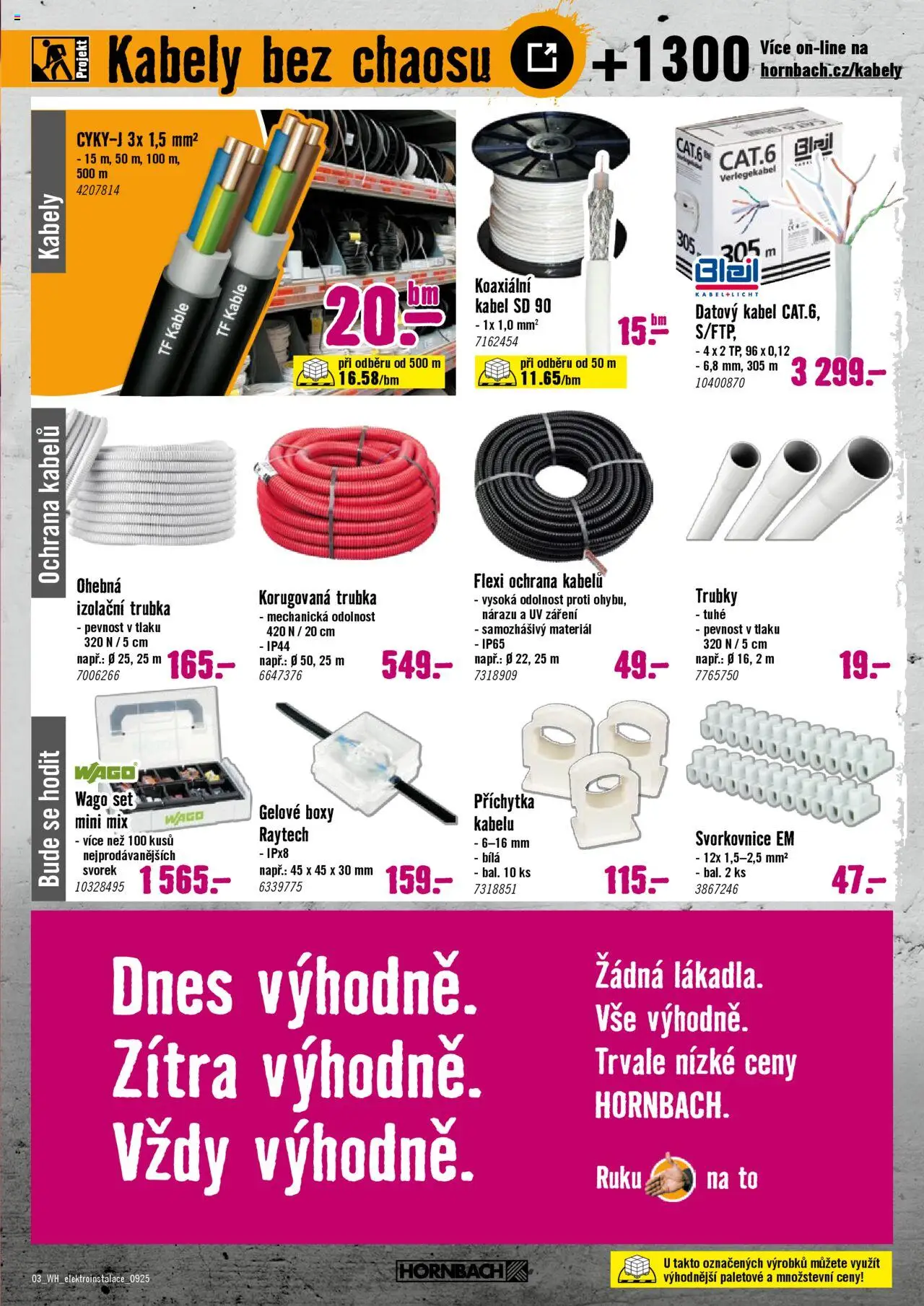 HORNBACH leták - Elektroinstalace od 10.09.2025 | Strana: 3 | Produkty: Kabel, Trubka