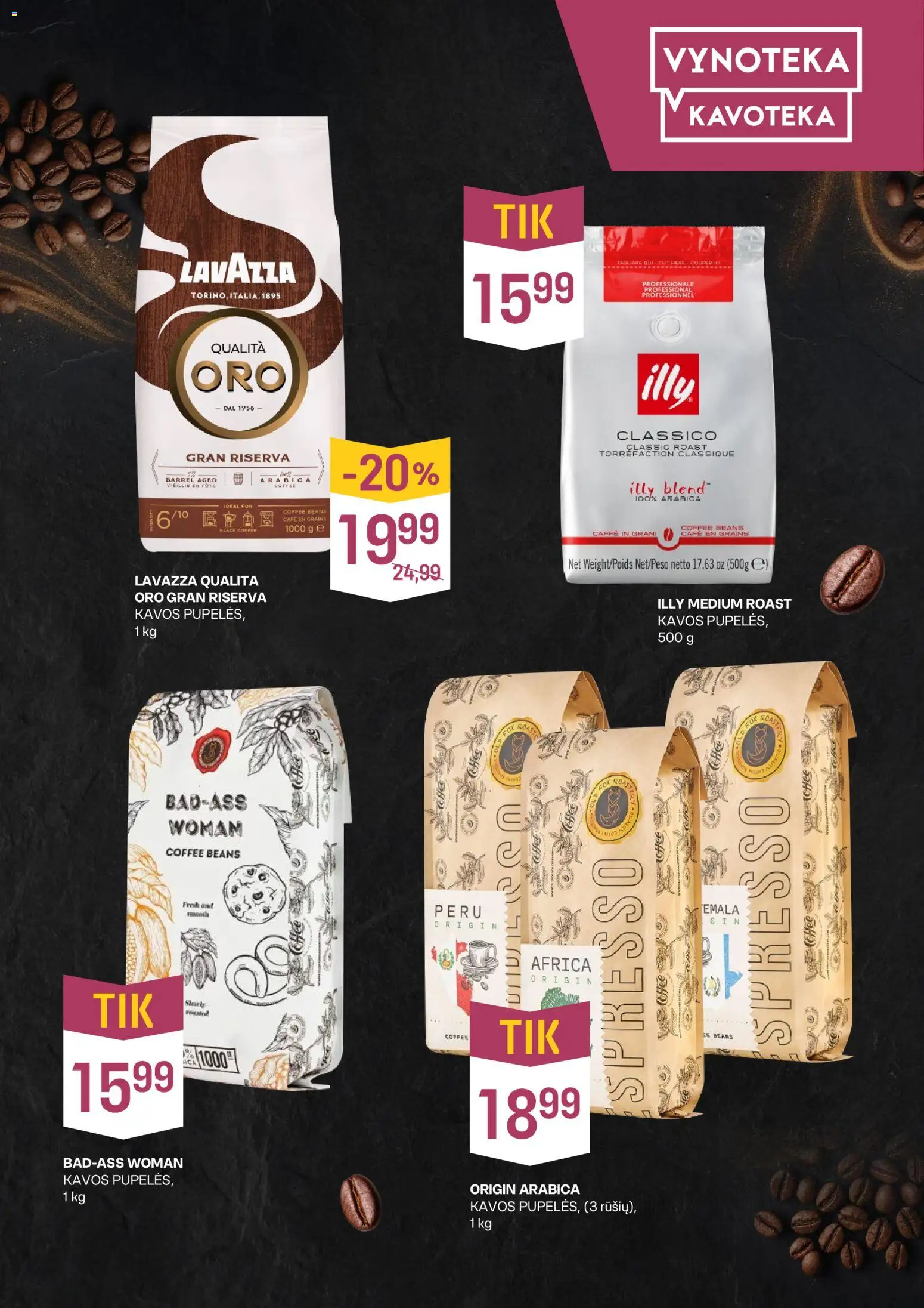 VYNOTEKA akcijos nuo 27.04.2026 | Puslapis: 6 | Prekių: Pupelės, Kavos pupelės