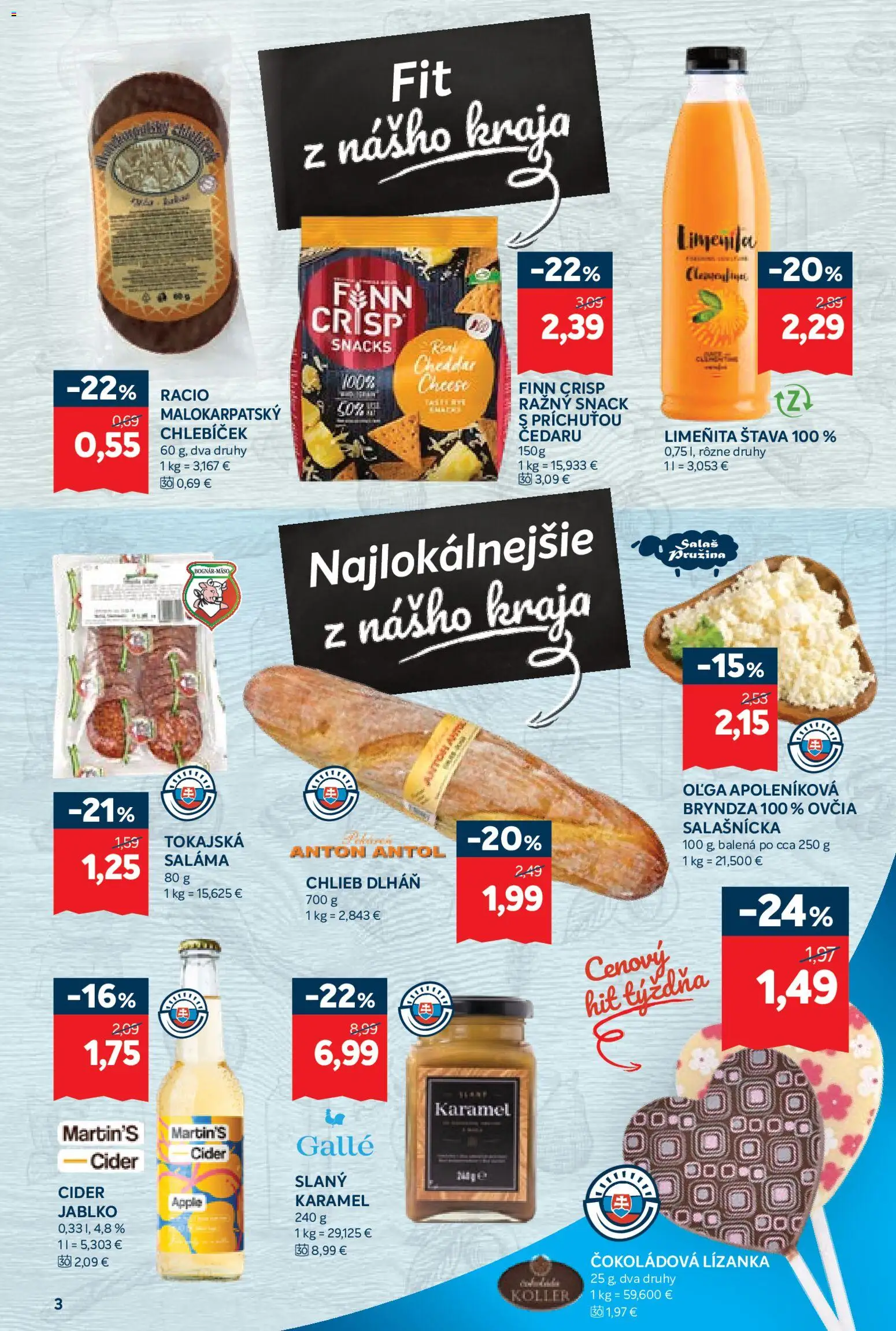 Nové Kraj akcie – leták je platný od 08.01.2026 | Strana: 5 | Produkty: Chlieb, Saláma, Apple, Bryndza