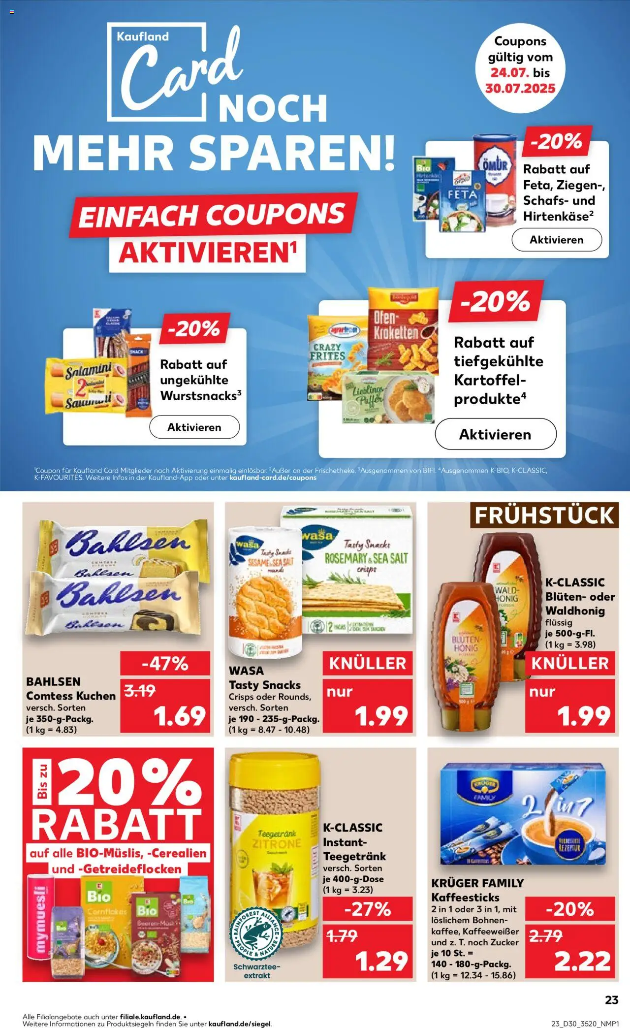 Kaufland Prospekt 	 - gültig ab dem 24.07.2025 | Seite: 23 | Produkte: Feta, Zucker, Zitrone, Kuchen