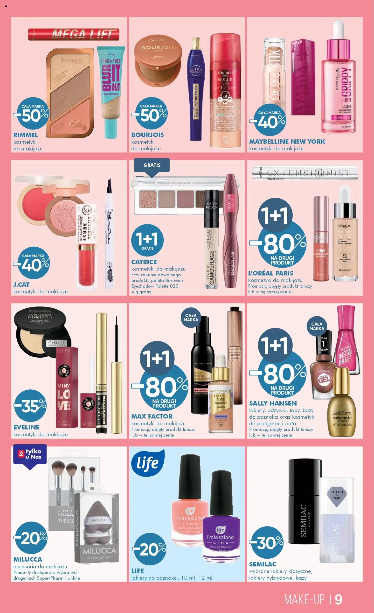 Super-pharm gazetka od 18.03.2026 | Strona: 9 | Produkty: Kosmetyki, Eyeliner, Lakiery