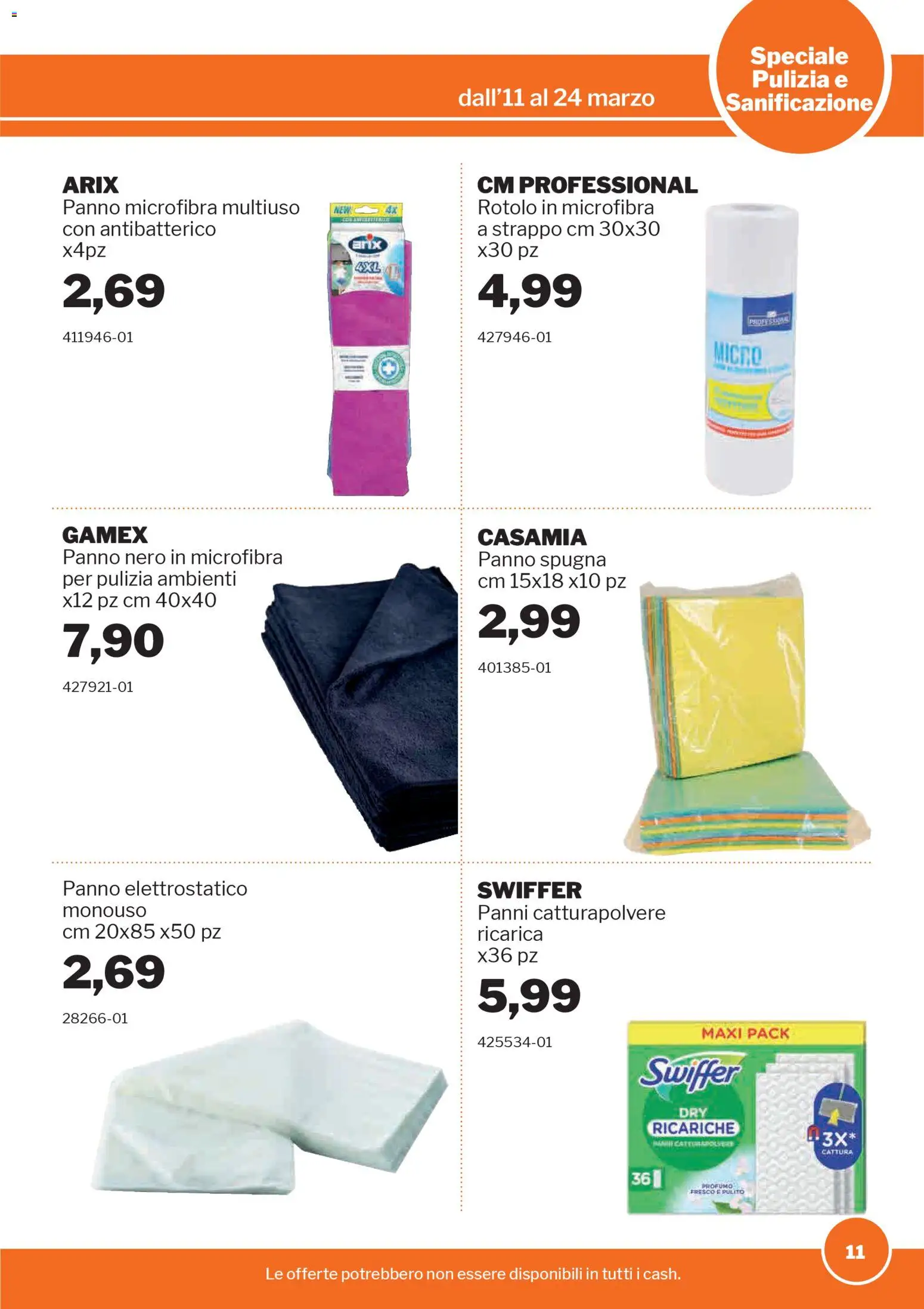 Volantino Sogegross del 11.03.2026 | Pagina: 11 | Prodotti: Spugna, Panno microfibra, Profumo