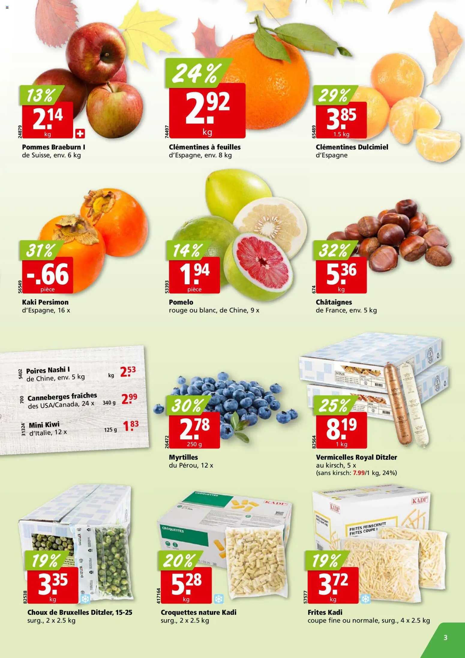 Aligro Aktionen Chavannes, Matran, Genève, Sion – gültig ab 27.10.2025 | Seite: 3 | Produkte: Rouge, Kaki, Kiwi