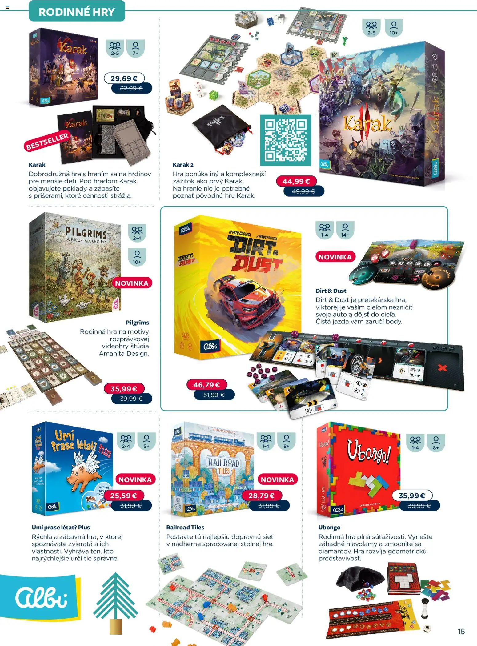 Nové Albi akcie – leták je platný od 02.11.2025 | Strana: 16 | Produkty: Hra