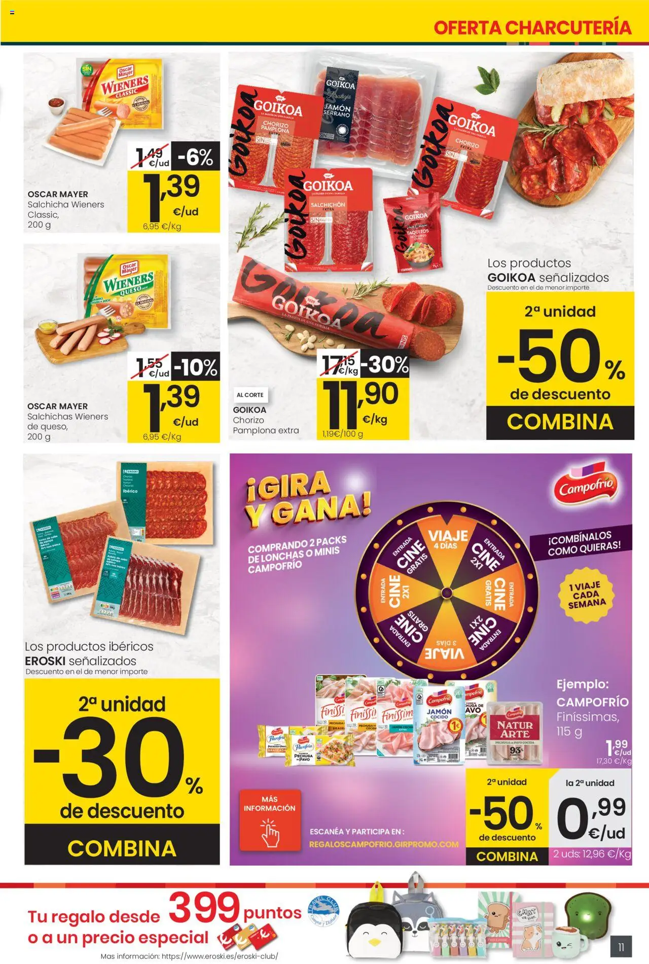 Eroski - Ofertón │ válido desde el 18.09.2025 | Página: 11 | Productos: Jamón serrano, Queso, Jamón