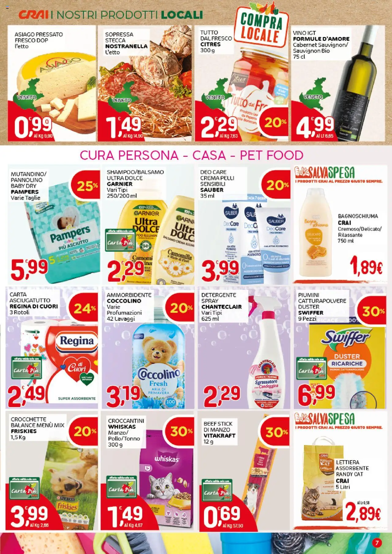 Volantino CRAI del 07.08.2025 | Pagina: 7 | Prodotti: Pile, Crema, Detergente, Bagno