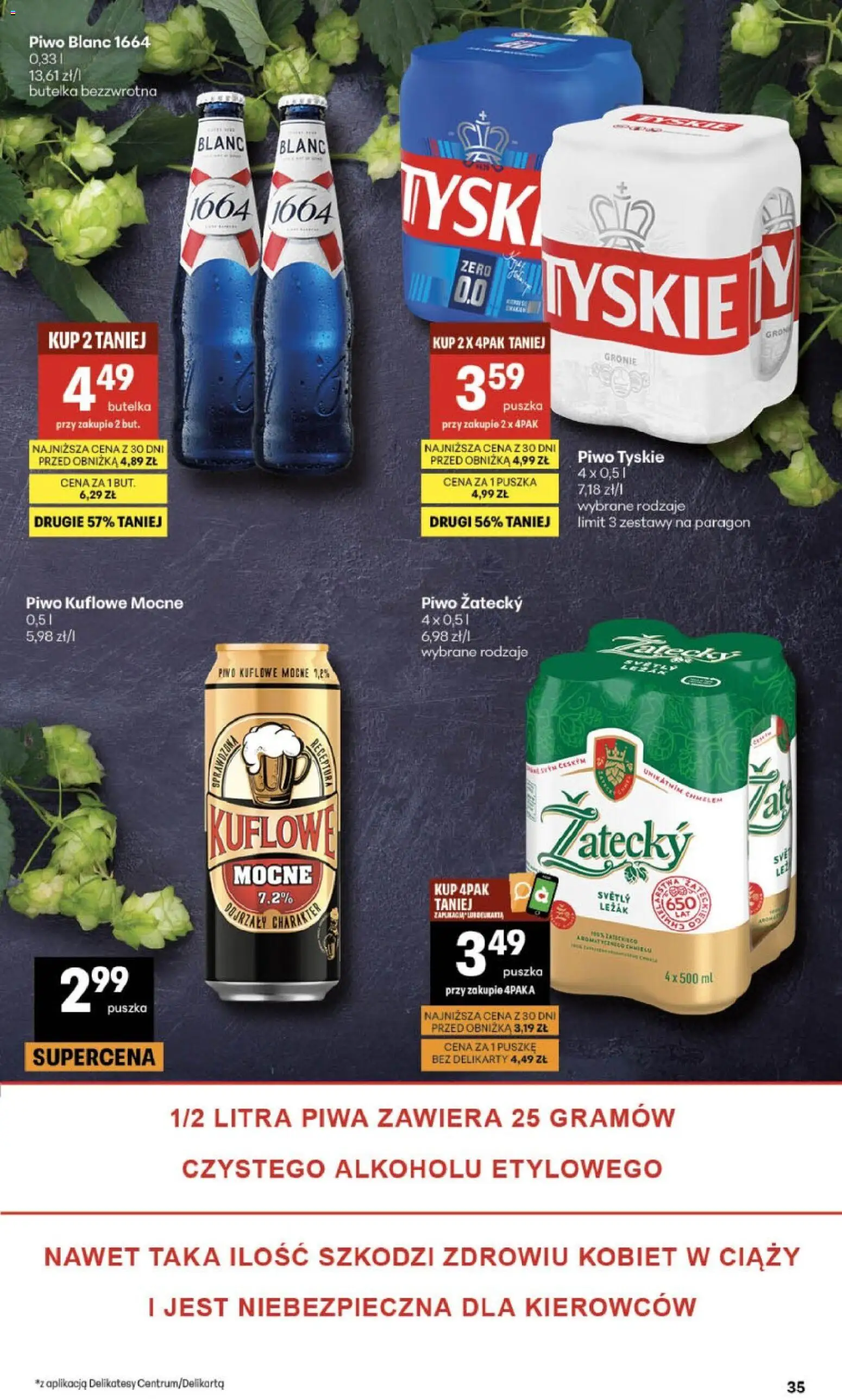 Delikatesy Centrum gazetka od 30.04.2026 | Strona: 35 | Produkty: Leżak, Tyskie, Piwo