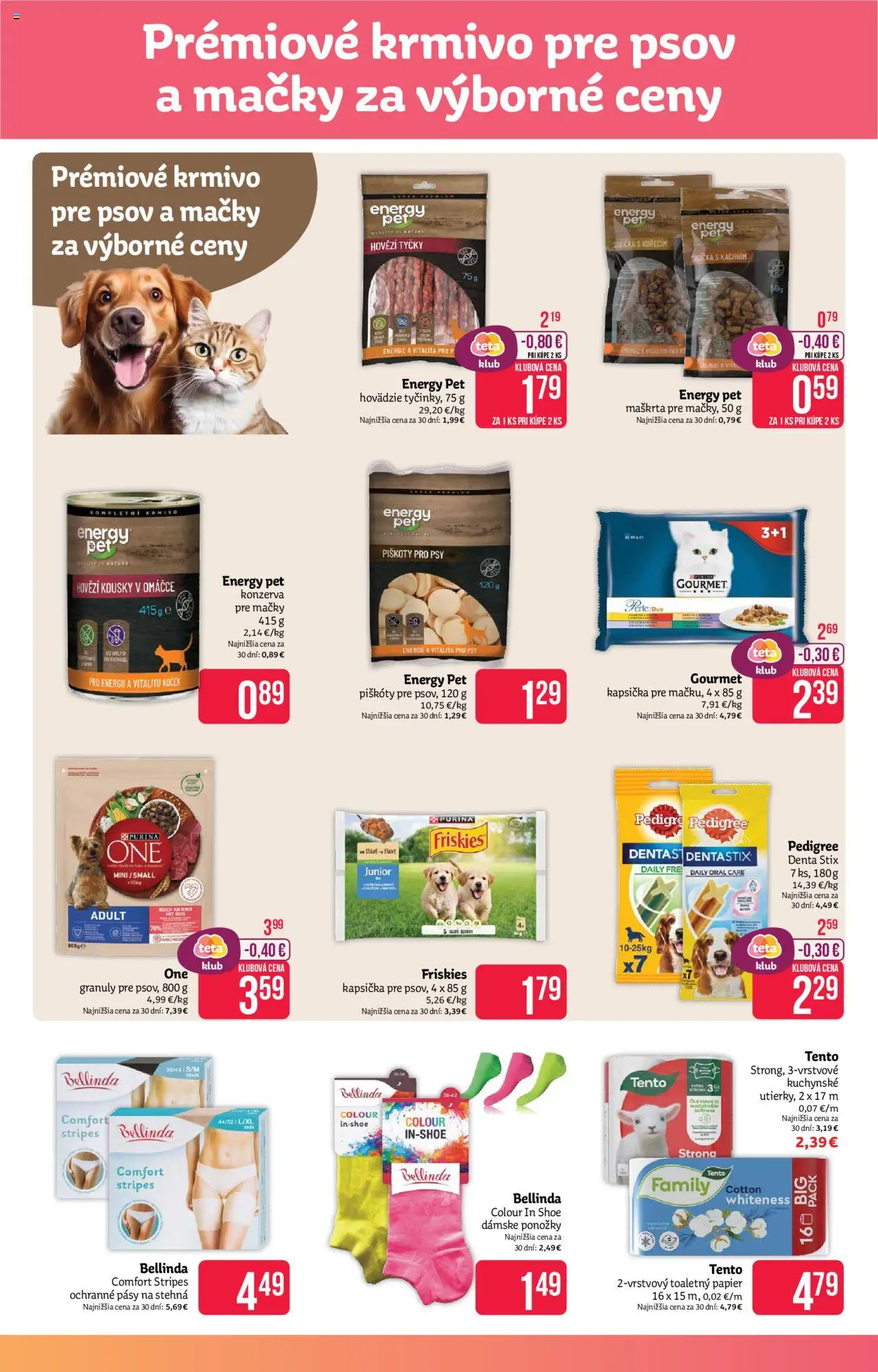 Teta drogerie leták │ platný od 21.07.2025 | Strana: 13 | Produkty: Friskies, Toaletný papier, Ponožky