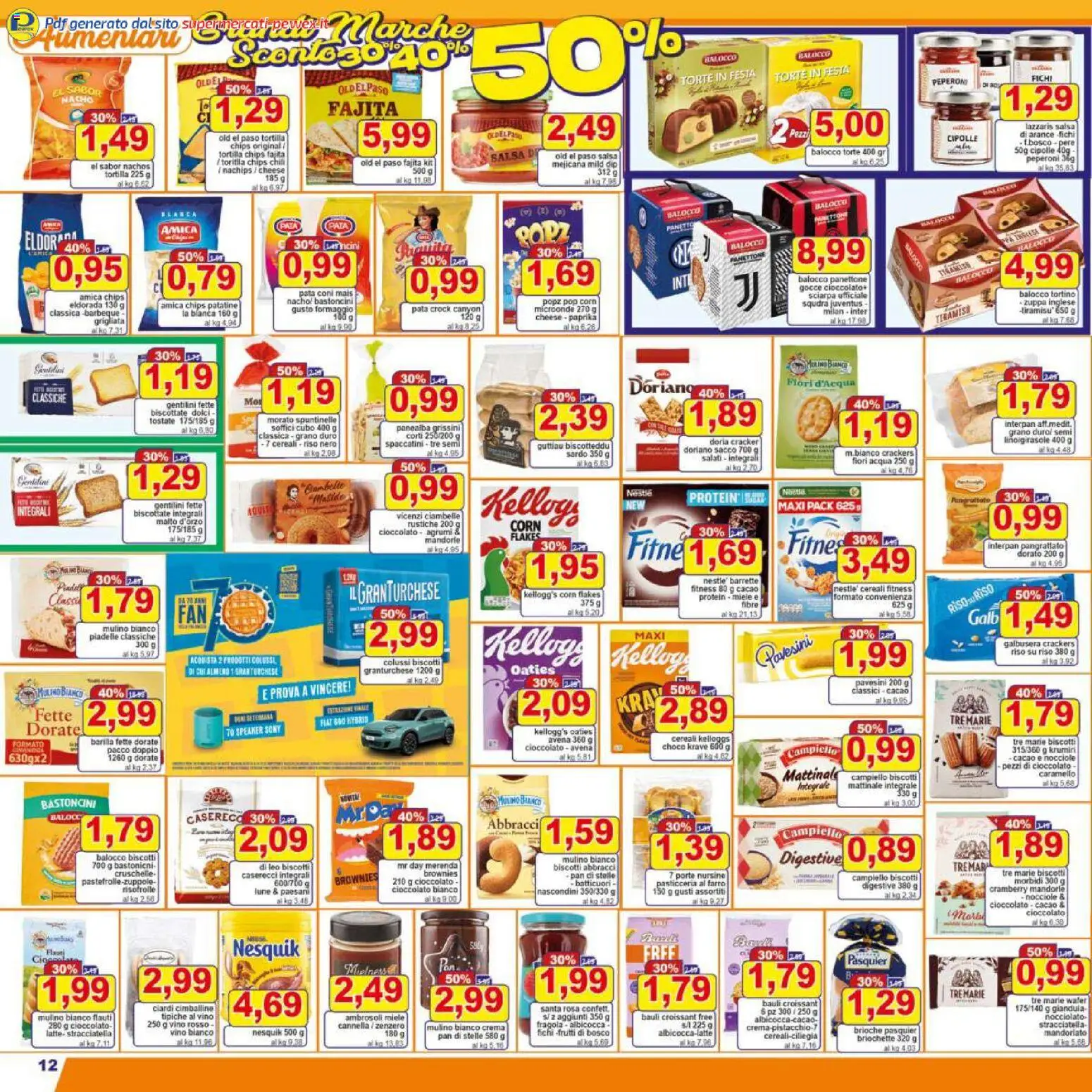 Volantino Pewex del 07.11.2025 | Pagina: 12 | Prodotti: Ciambelle, Panettone, Pop corn, Vino rosso