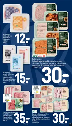 Frilandsgris Schnitzler mandel & paprika, gyros strimler, farserede porrer, gryderet med tranebær & svampe eller XL schnitzel, Frilandsgris Schnitzler mandel & paprika, gyros strimler, farserede porrer, gryderet med tranebær & svampe eller XL schnitzel 225-400 g gyldig fra 18.01.2026 | Side: 17