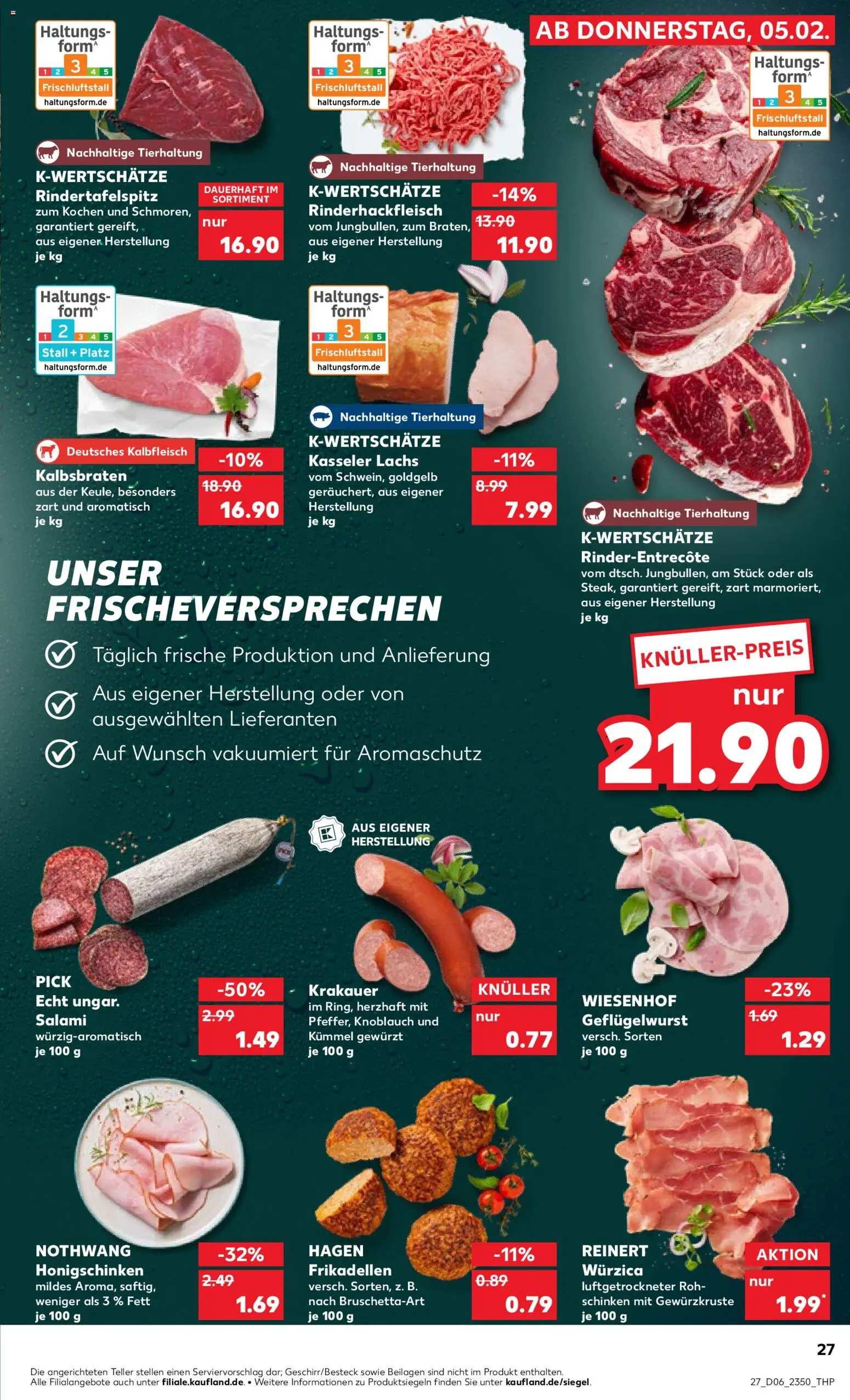 Kaufland prospekt Völklingen	 – gültig ab 05.02.2026 | Seite: 27 | Produkte: Lachs, Knoblauch, Schinken, Steak