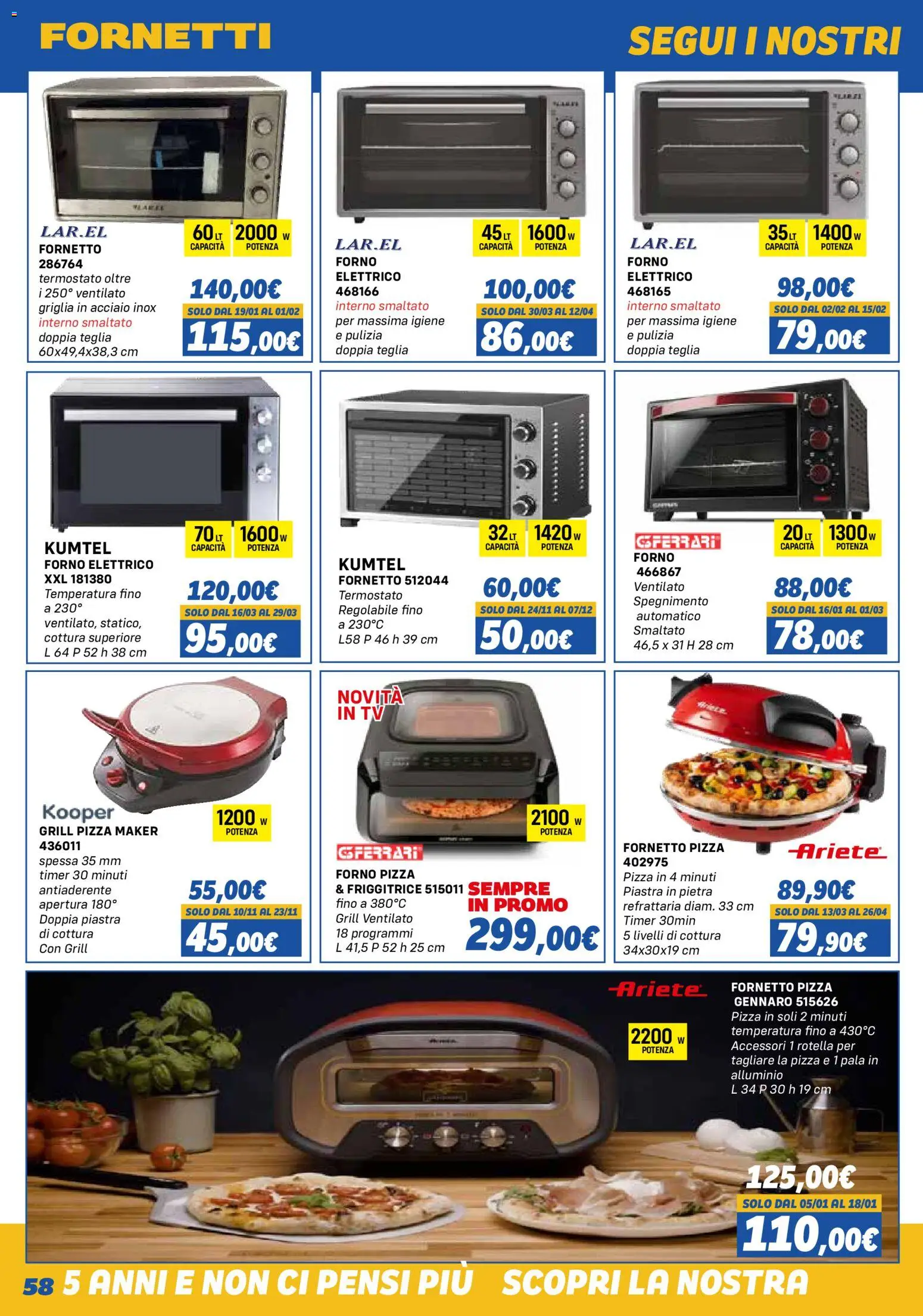Volantino Orizzonte del 01.11.2025 | Pagina: 58 | Prodotti: Fornetto, Forno, Alluminio, Forno elettrico
