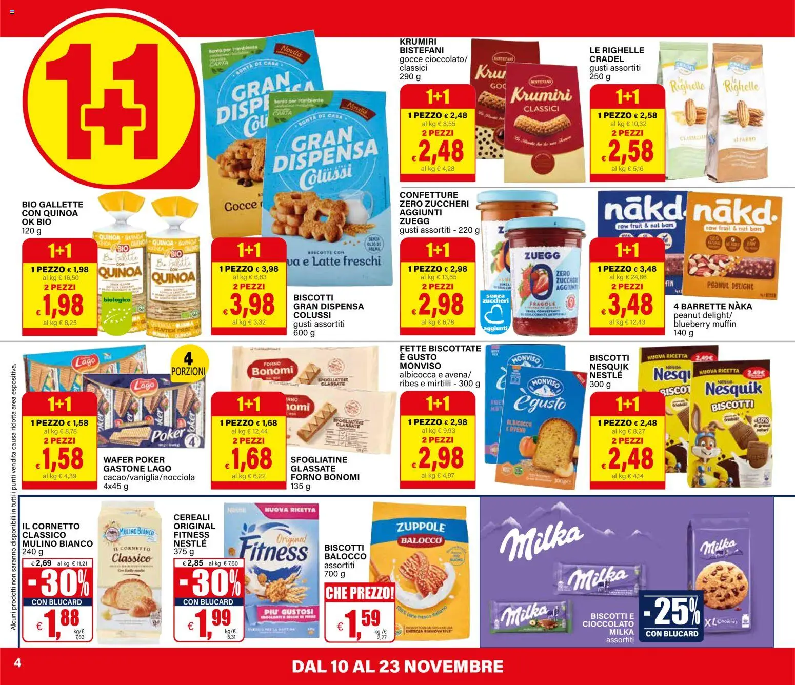 Volantino Il Gigante del 10.11.2025 | Pagina: 4 | Prodotti: Tè, Latte, Muffin, Fette biscottate