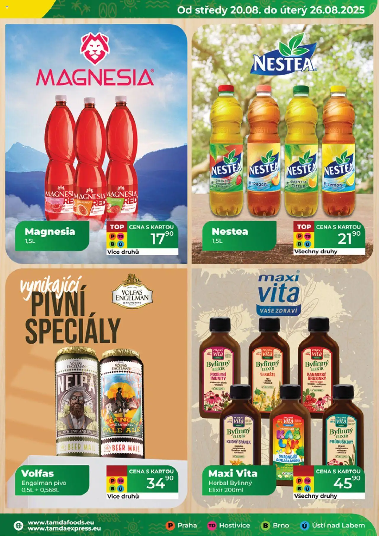 Tamda Foods leták od 20.08.2025 | Strana: 15 | Produkty: Mango, Nestea, Pivo, Brusinky