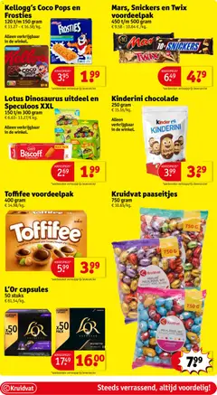 Mars, Snickers en Twix voordeelpak, 450 t/m 500 gram - Voorbeeld van een folder van Kruidvat, geldig van 19.01.2026 | Pagina: 51 | Producten: Kinder, Twix, Snickers, Chocolade