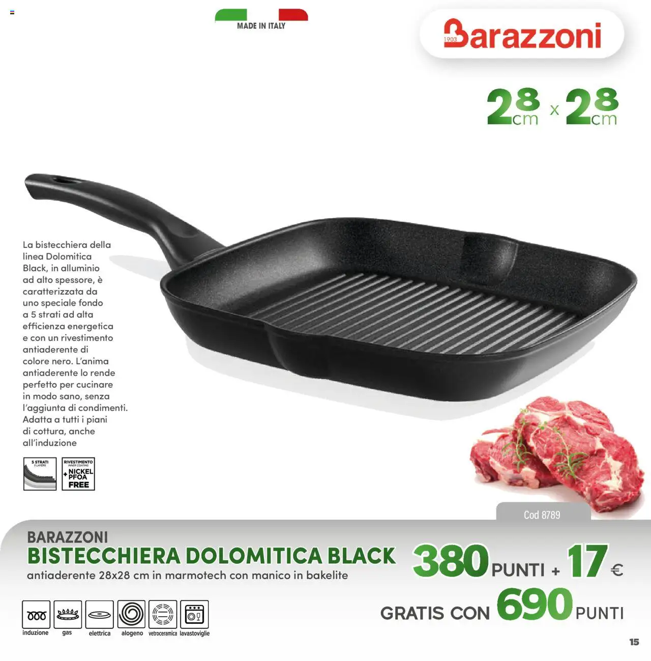Volantino PIM Supermercati del 12.04.2025 | Pagina: 15 | Prodotti: Bistecchiera, Lavastoviglie, Alluminio
