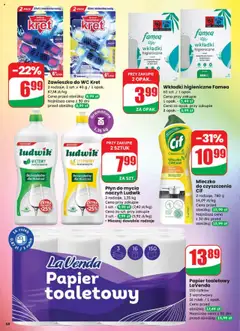 Dino Gazetka od 09.07.2025 | Strona: 68 | Produkty: Papier toaletowy lavenda, Papier toaletowy, Wkładki higieniczne, Płyn do mycia naczyń