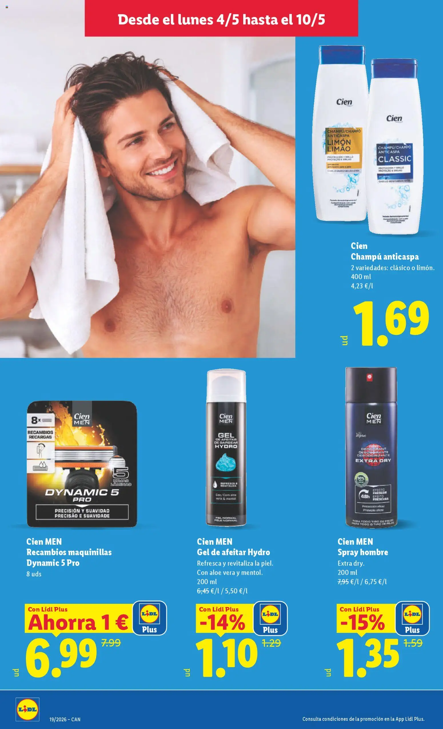 Lidl folleto │ válido desde el 04.05.2026 | Página: 22 | Productos: Champú, Gel de afeitar, Desodorante, Champú anticaspa