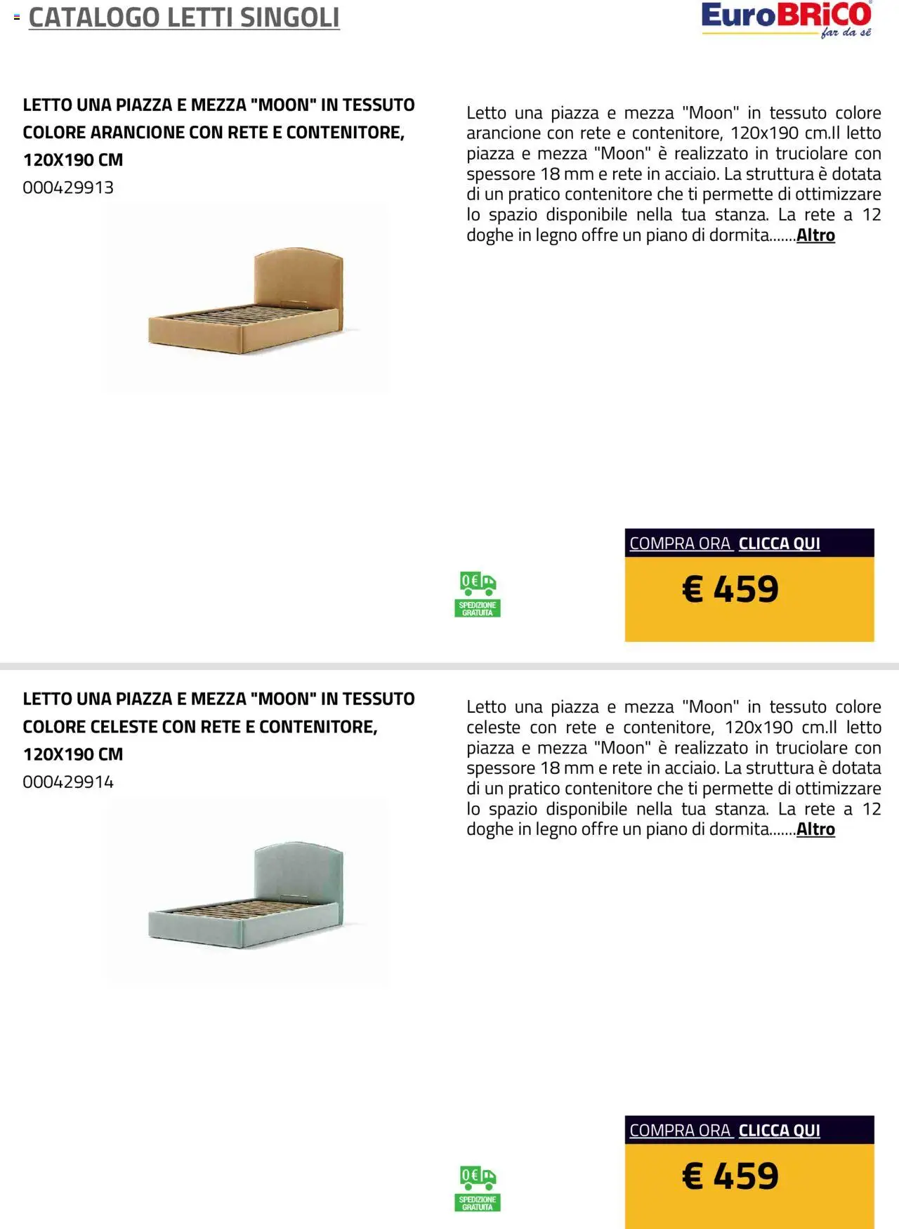 Volantino Eurobrico del 23.07.2025 | Pagina: 37 | Prodotti: Contenitore, Letto