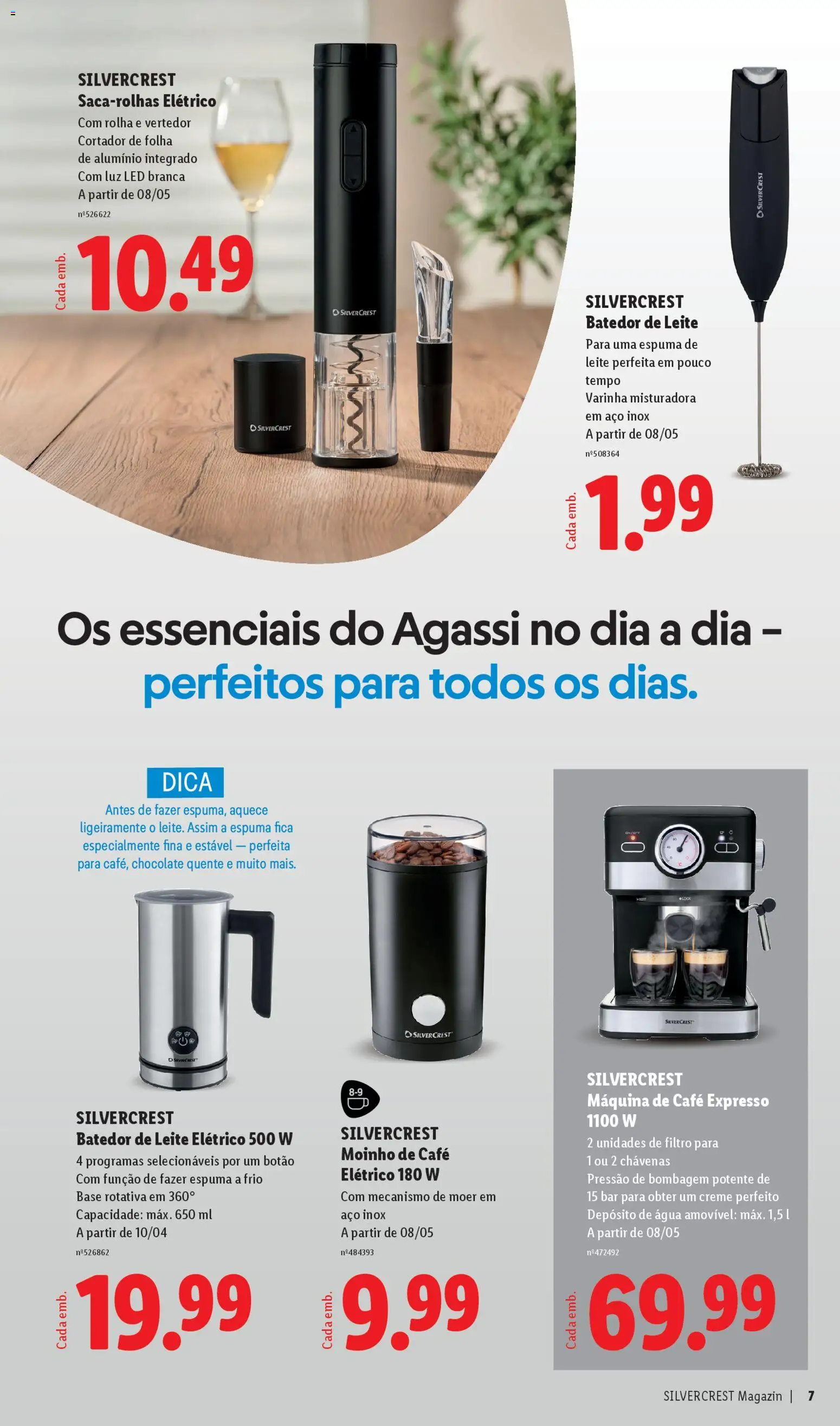 Lidl folheto │ válido de 31.03.2026 | Página: 7 | Produtos: Máquina de café, Chávenas, Leite, Chocolate