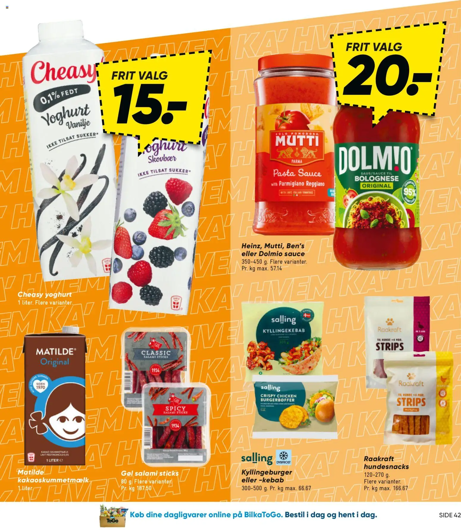Bilka tilbudsavis – gyldig fra 01.01.2026 | Side: 15 | Produkter: Yoghurt, Salami, Pasta, Kebab