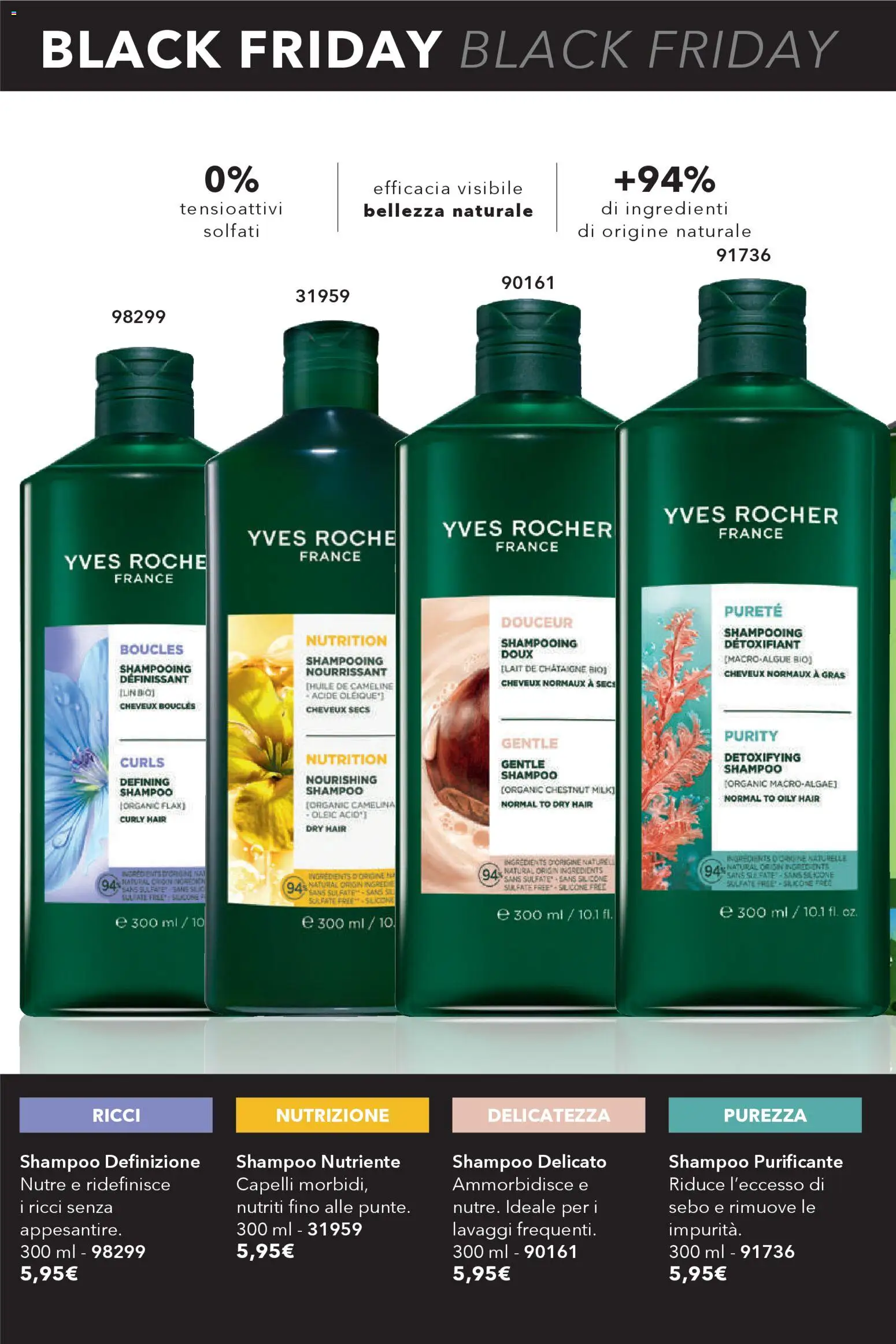 Volantino Yves Rocher del 11.11.2025 | Pagina: 44 | Prodotti: Shampoo, Silicone