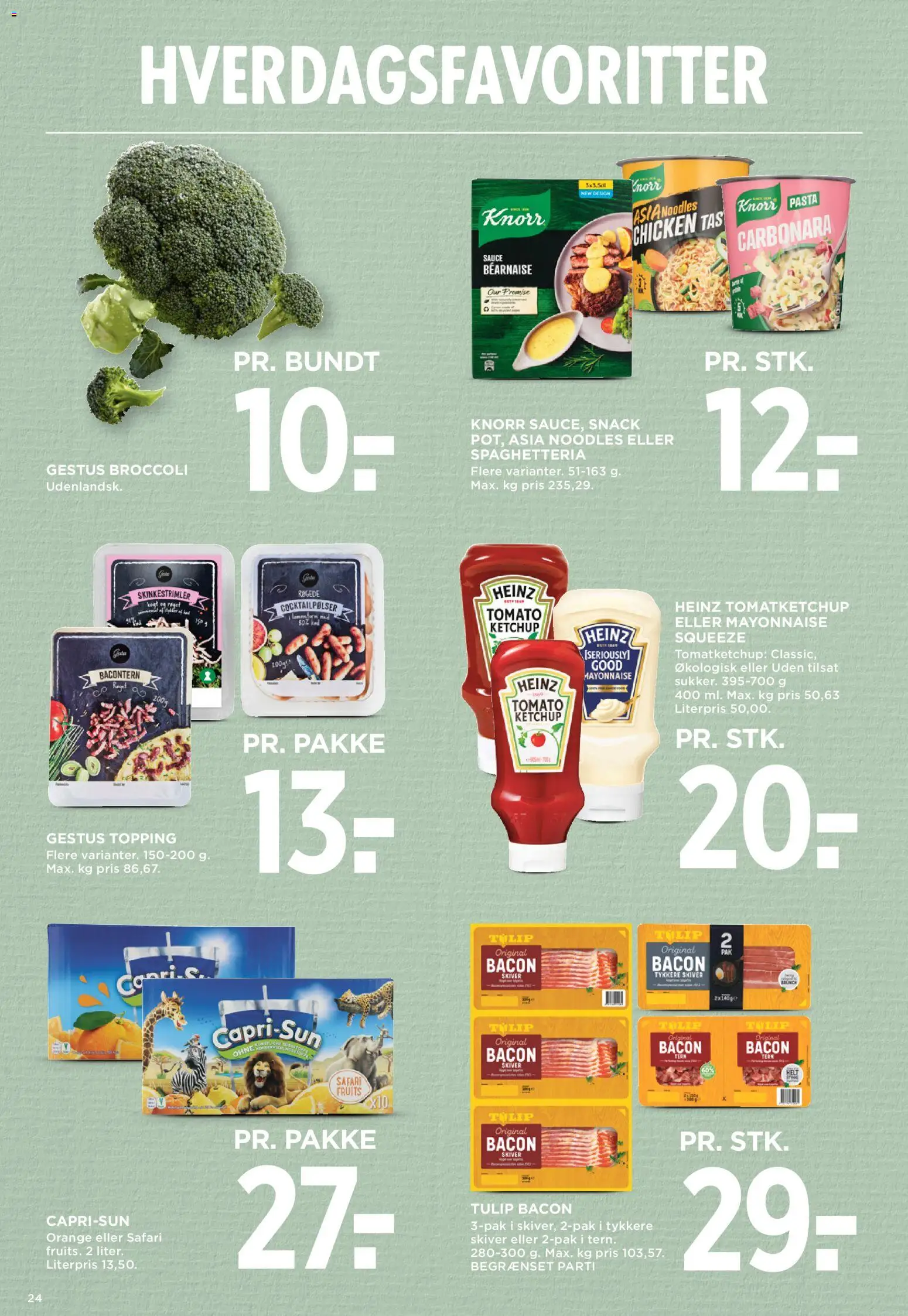 Meny tilbudsavis – gyldig fra 27.02.2026 | Side: 32 | Produkter: Pasta, Ketchup, Cocktailpølser, Broccoli