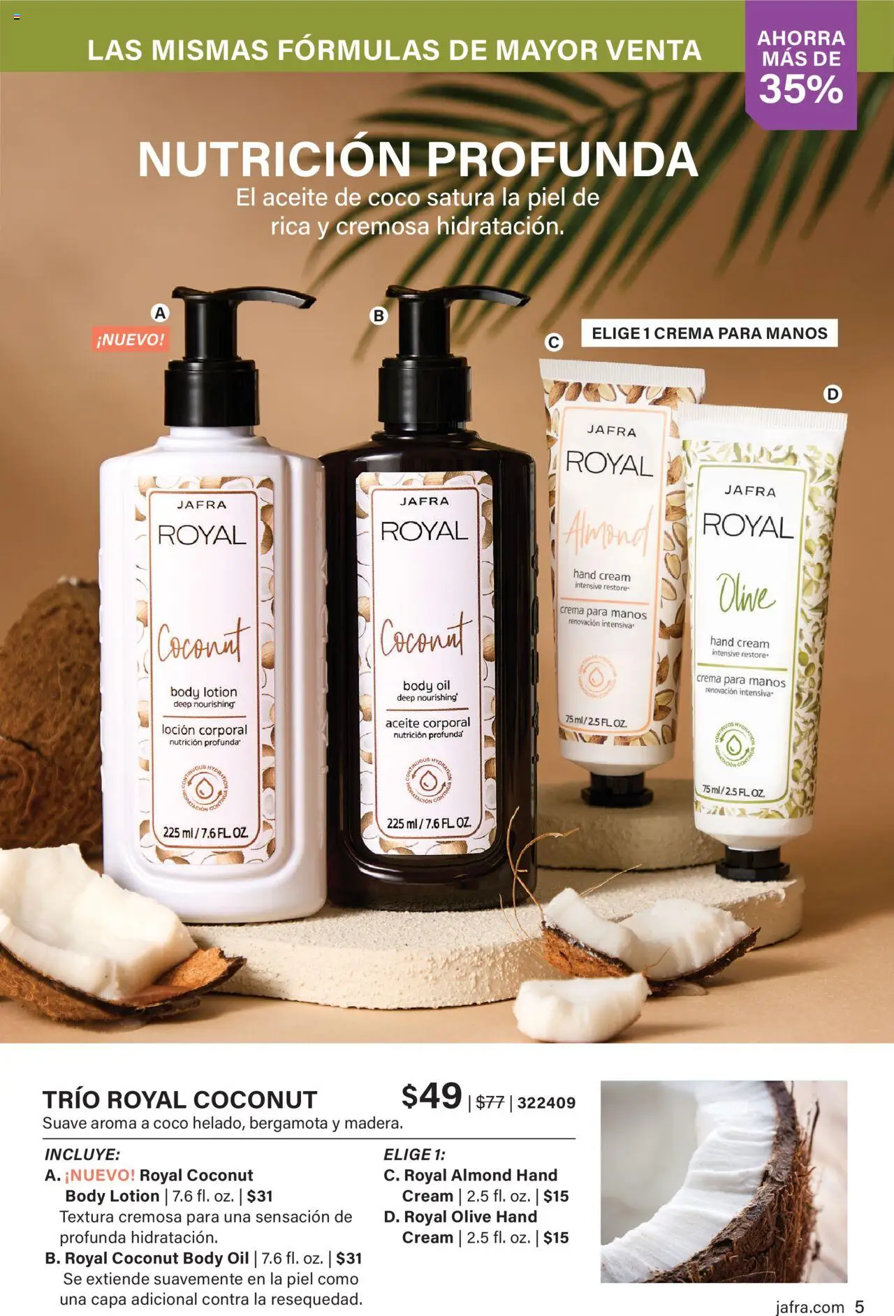 JAFRA folleto │ válido desde el 01.09.2025 | Página: 5 | Productos: Aceite de coco, Aceite corporal, Body, Crema para manos