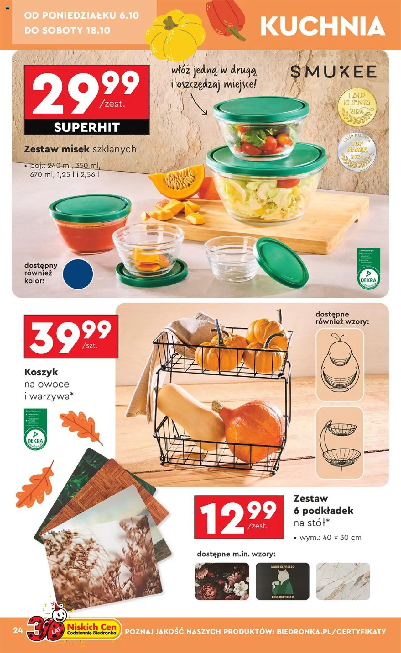 Biedronka gazetka - Hity i inspiracje od 06.10.2025 | Strona: 24 | Produkty: Warzywa, Owoce