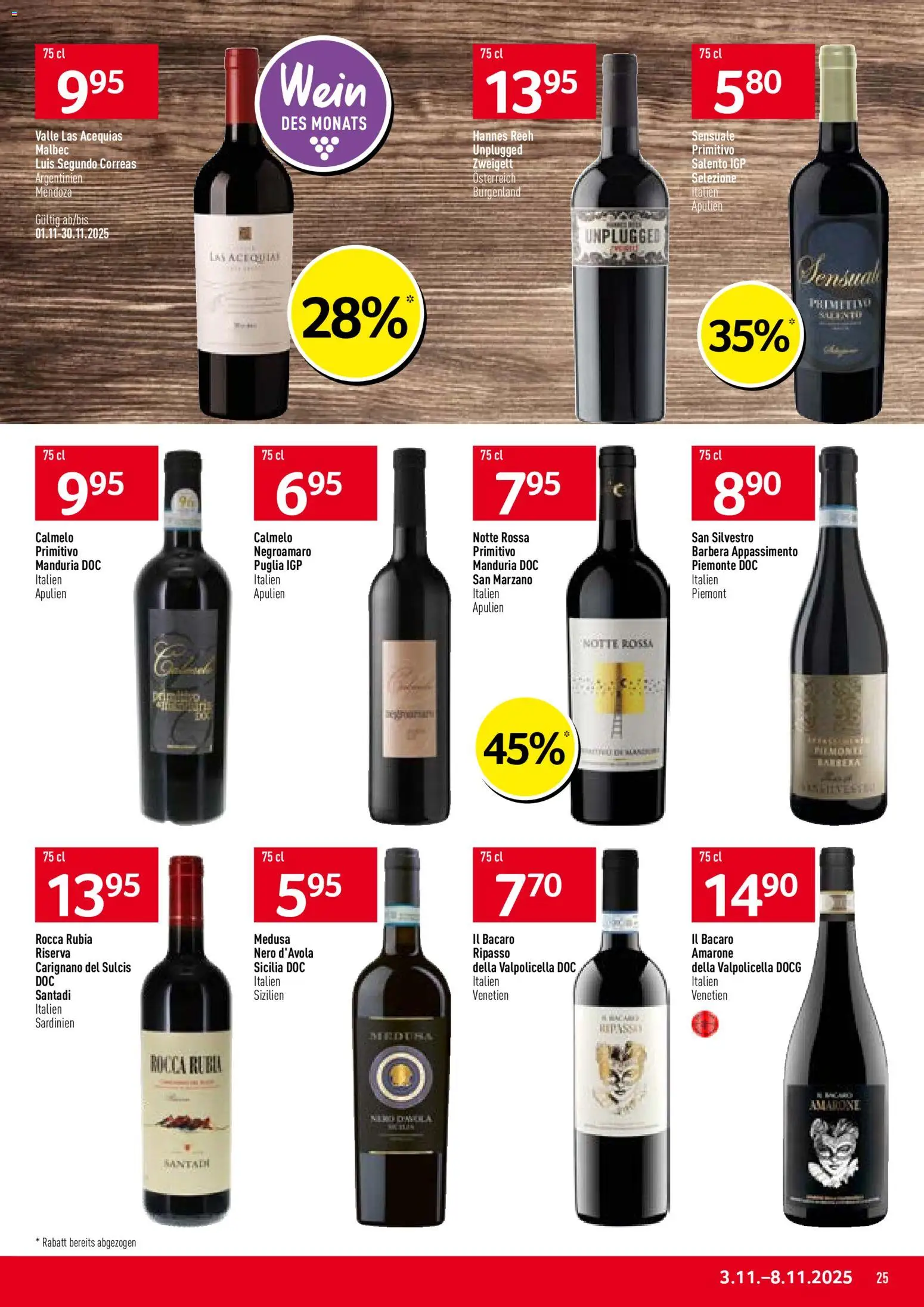 Prodega Aktionen – gültig ab 03.11.2025 | Seite: 25 | Produkte: Wein