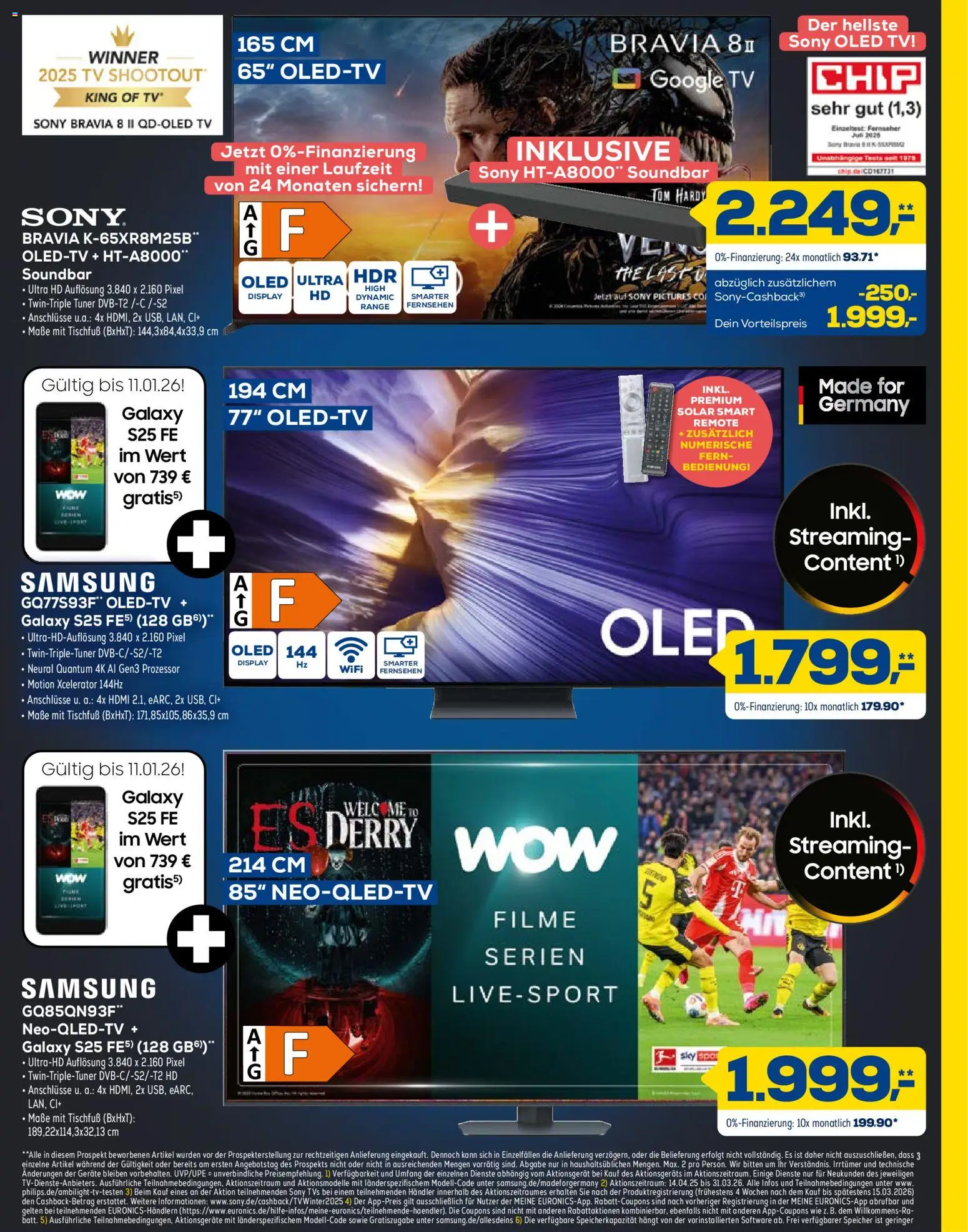 Euronics - Black Friday – gültig ab 26.11.2025 | Seite: 3 | Produkte: Sony, Samsung, Soundbar, TV