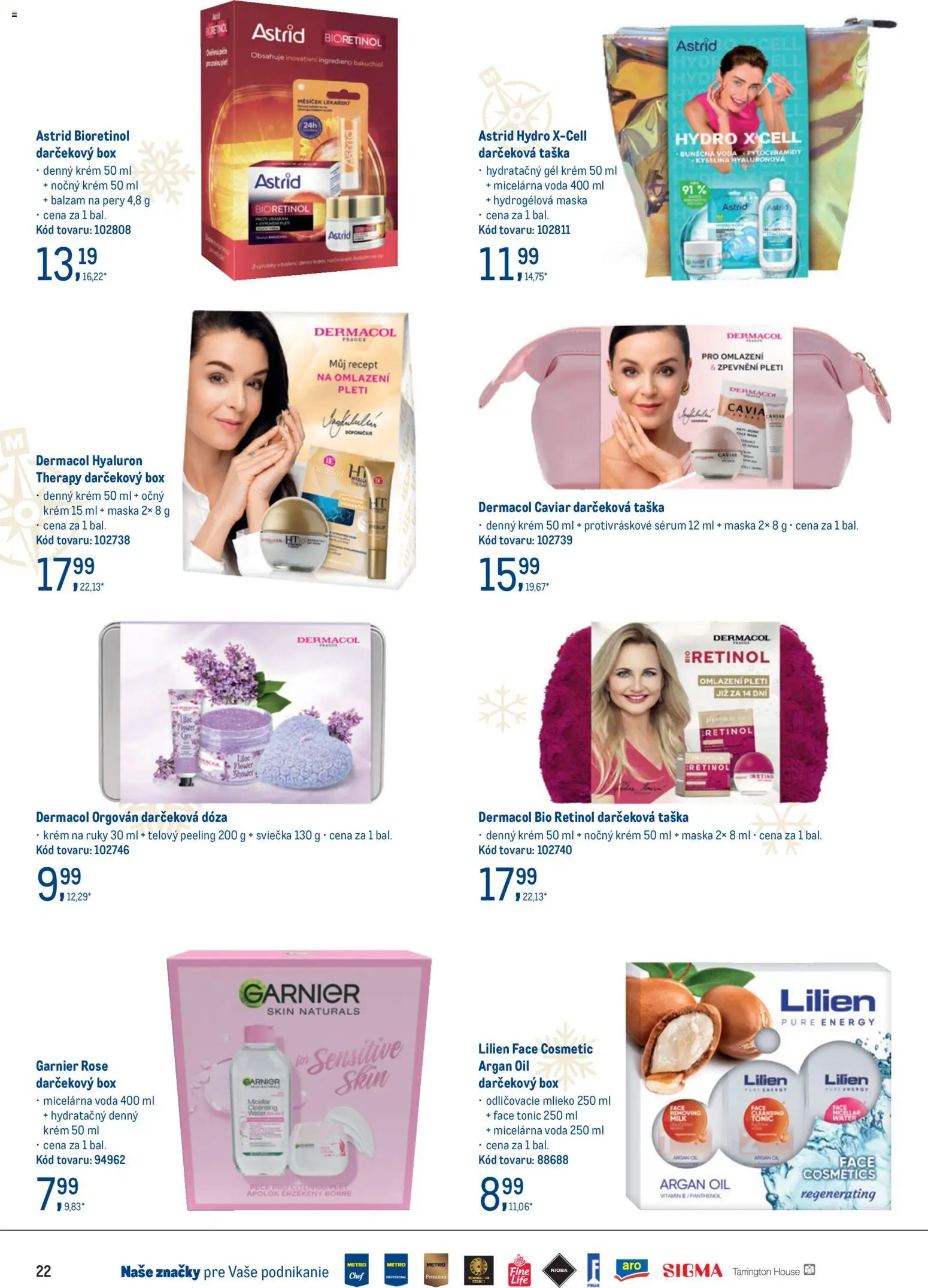 Nové Metro akcie – leták je platný od 19.11.2025 | Strana: 22 | Produkty: Maska, Peeling, Krém, Taška