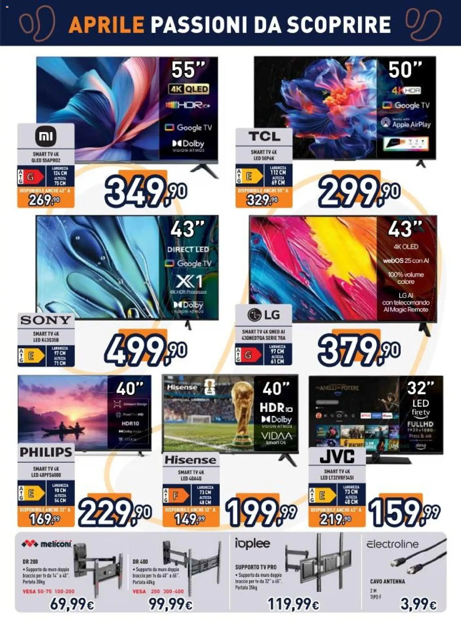 Volantino Unieuro del 17.04.2026 | Pagina: 6 | Prodotti: Telecomando, smart TV, TV, Cavo