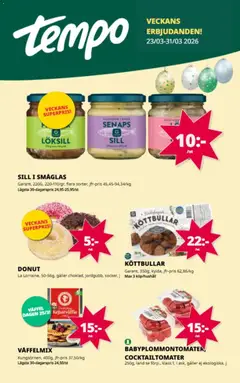 Tempo erbjudanden - Förhandsvisning av reklamblad från butik Tempo aktuell från 23.03.2026