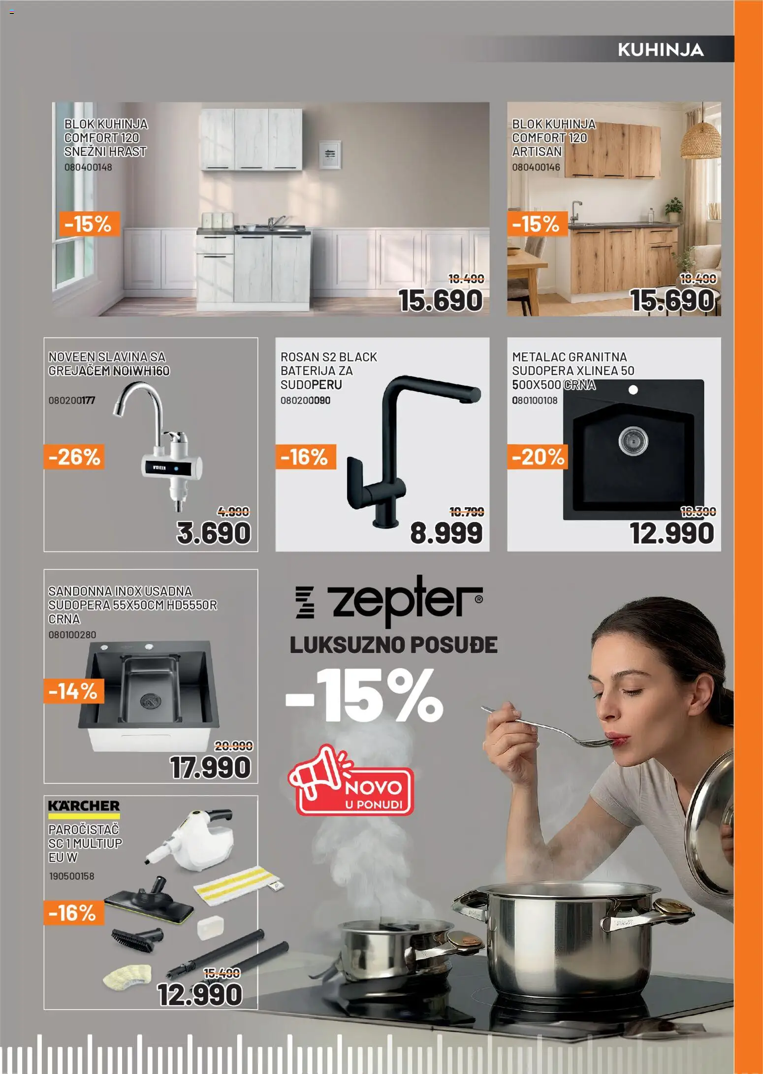 Crafter katalog - važi od 02.03.2026 | Strana: 10 | Proizvode: Kuhinja, Baterija, Paročistač