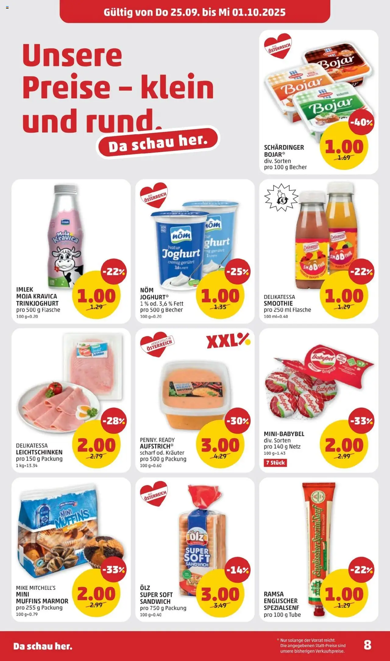 Penny Markt Flugblatt gültig ab 25.09.2025 | Seite: 8 | Produkte: Joghurt