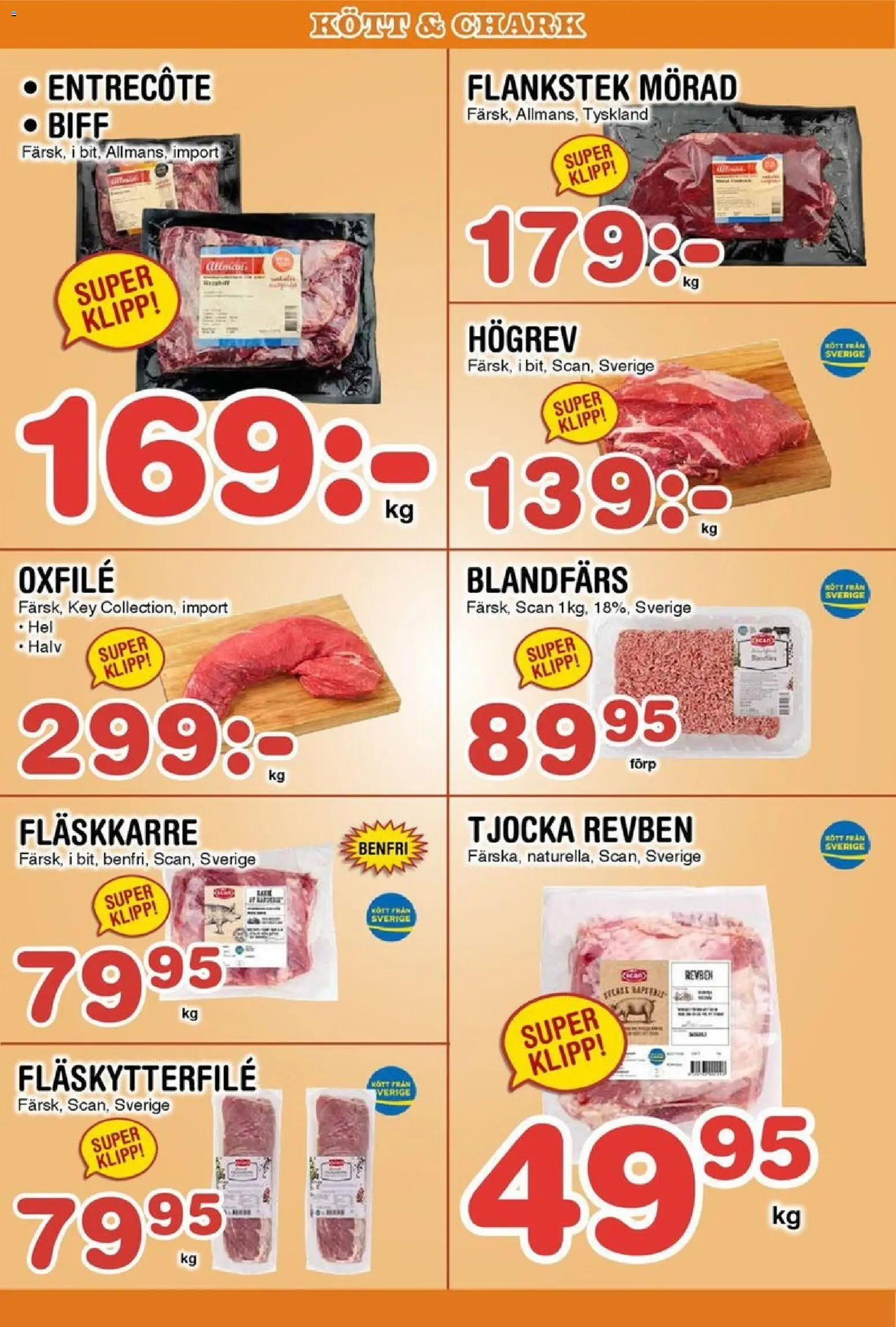 Nya Pulsen reklamblad aktuell från 27.10.2025 | Sida: 3 | Produkter: Entrecote, Fläskytterfilé, Blandfärs, Oxfilé