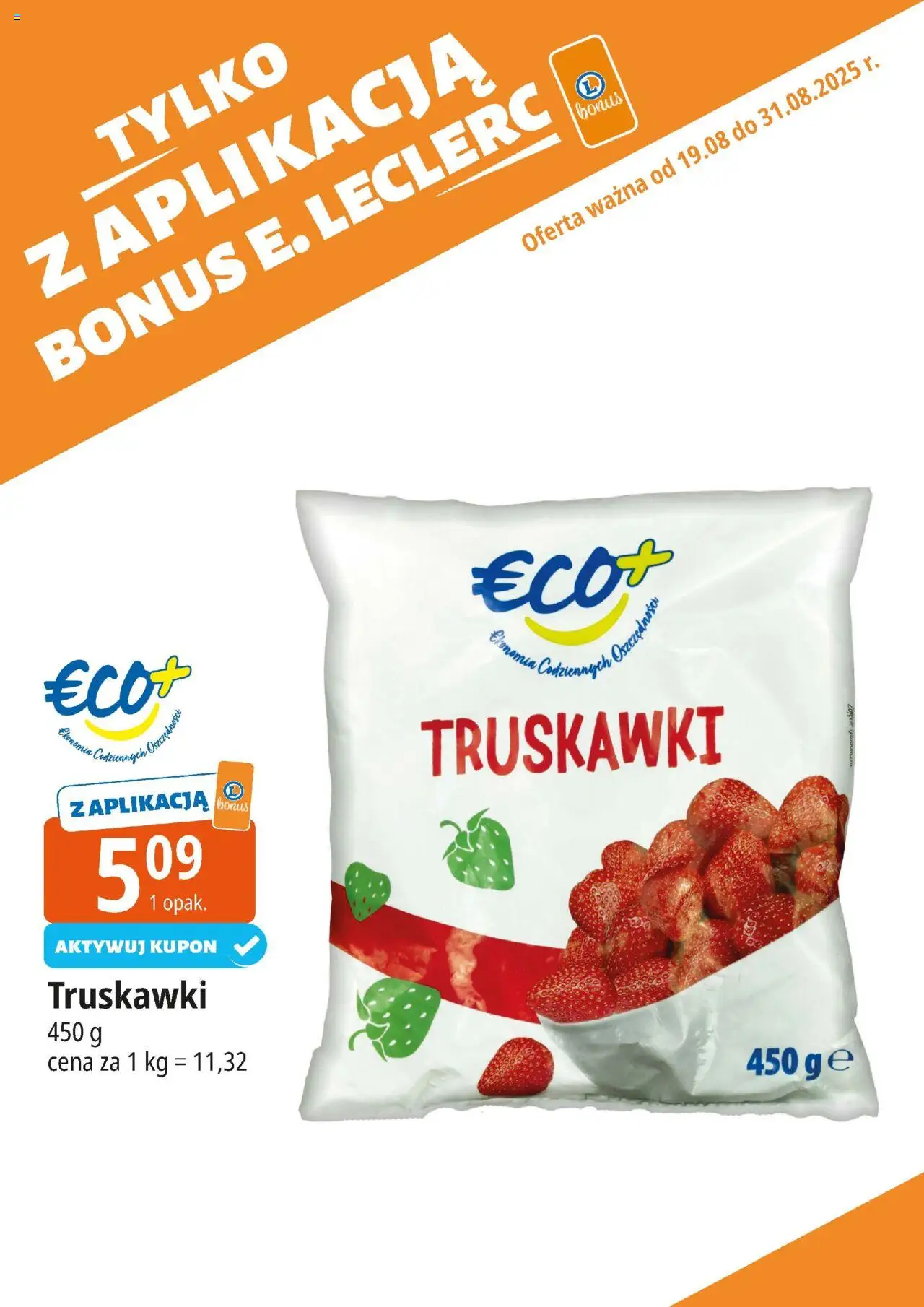 E.Leclerc Gazetka - Kupony dodatkowe od 19.08.2025 | Strona: 12 | Produkty: Truskawki