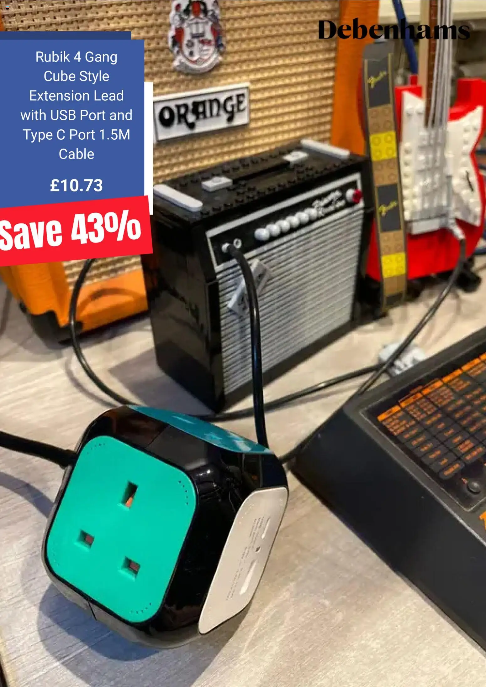 {H1} | Page: 2 | Products: Extension lead, Cable, USB, Orange