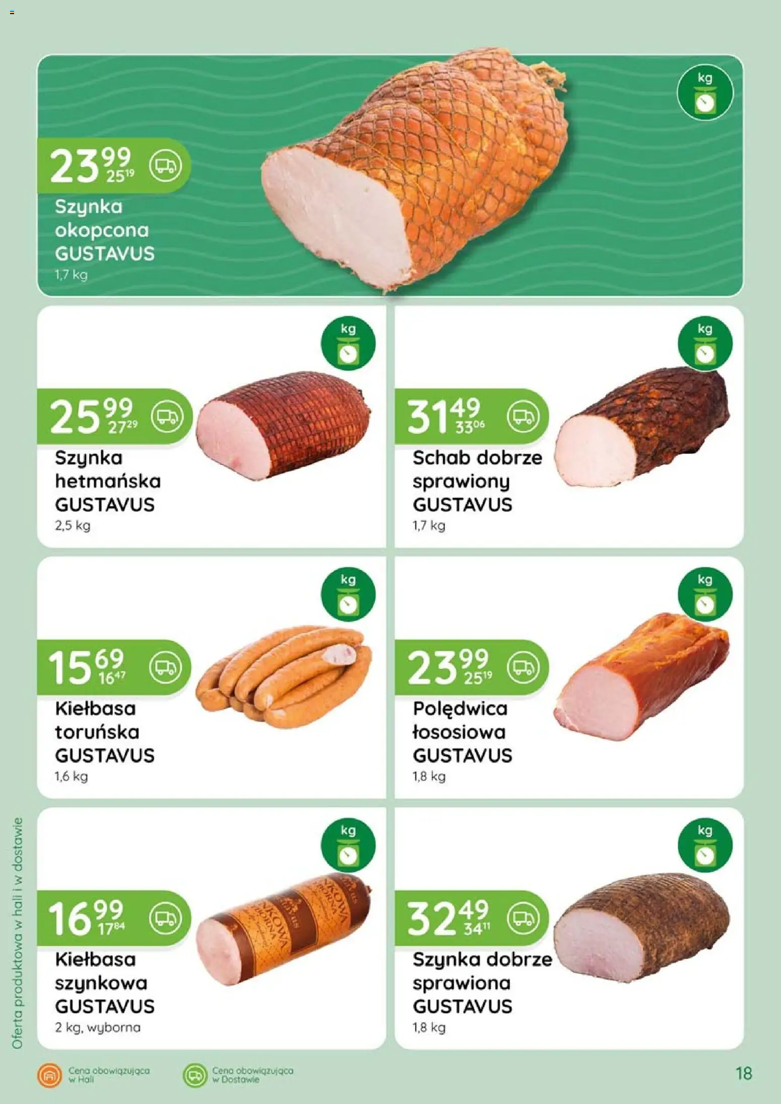 Eurocash gazetka - Katalog Wędlin od 02.04.2026 | Strona: 18 | Produkty: Kiełbasa, Schab, Szynka