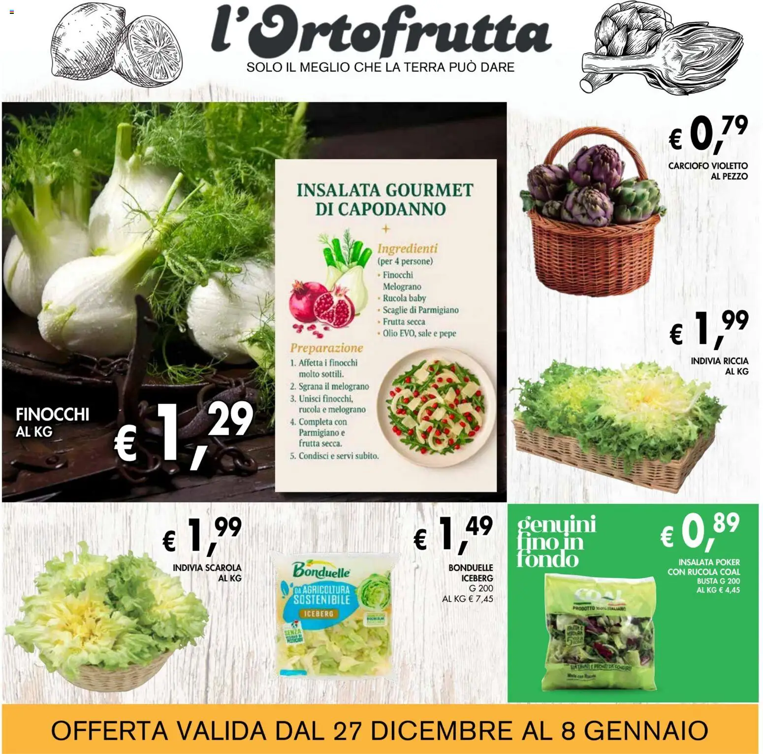 Volantino Coal del 27.12.2025 | Pagina: 3 | Prodotti: Insalata, Frutta, Sale, Terra