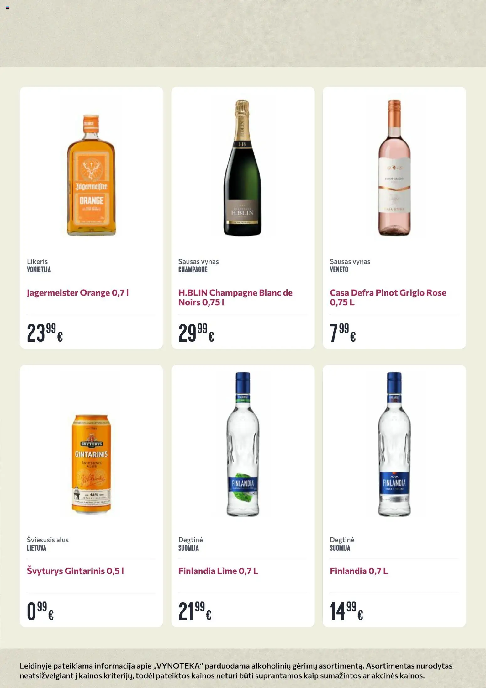 VYNOTEKA akcijos nuo 06.04.2026 | Puslapis: 2 | Prekių: Degtinė, Vynas, Alus