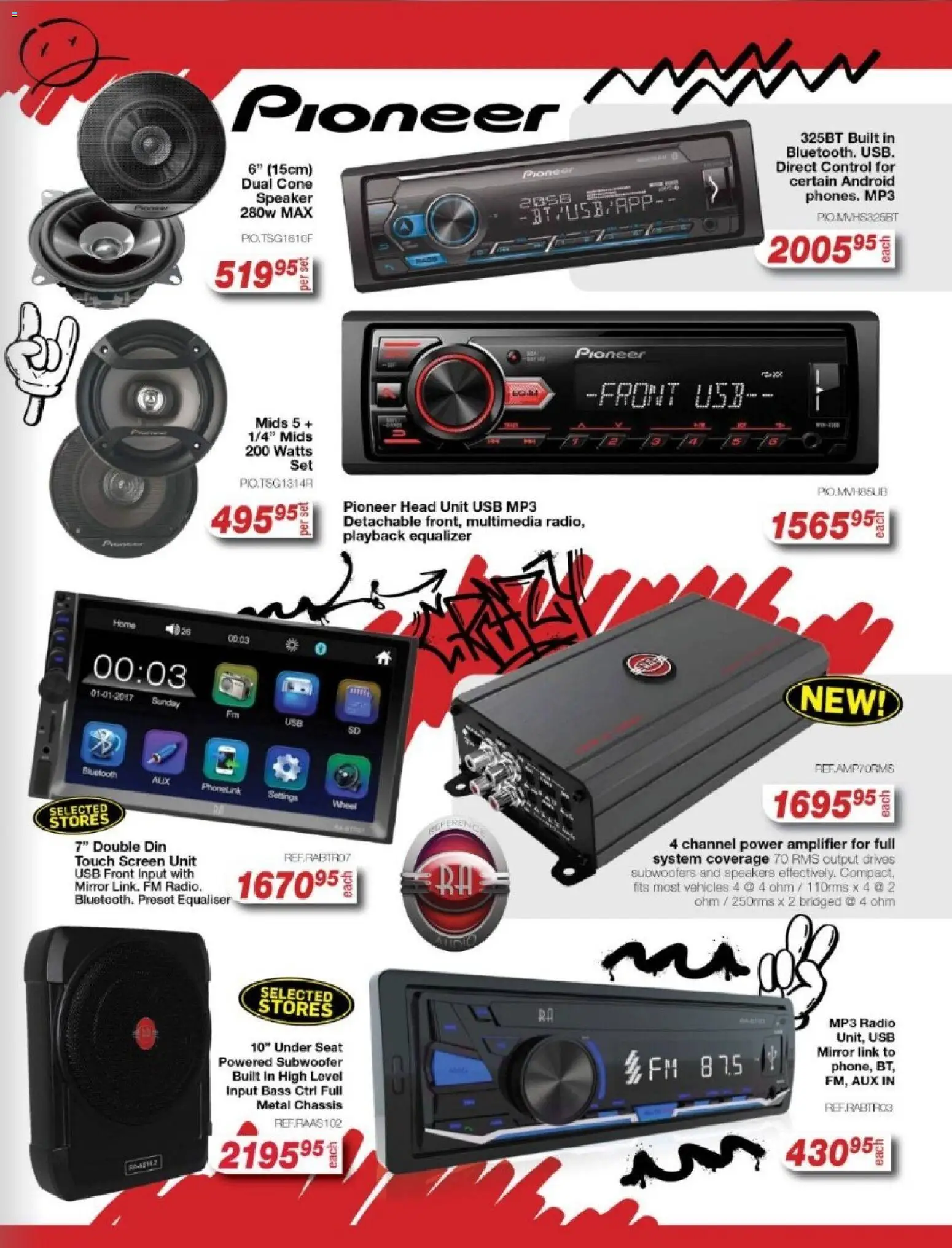 New AutoZone catalogue – valid from 22.10.2025 | Page: 13 | Products: MP3, Speaker, Mirror, Subwoofer