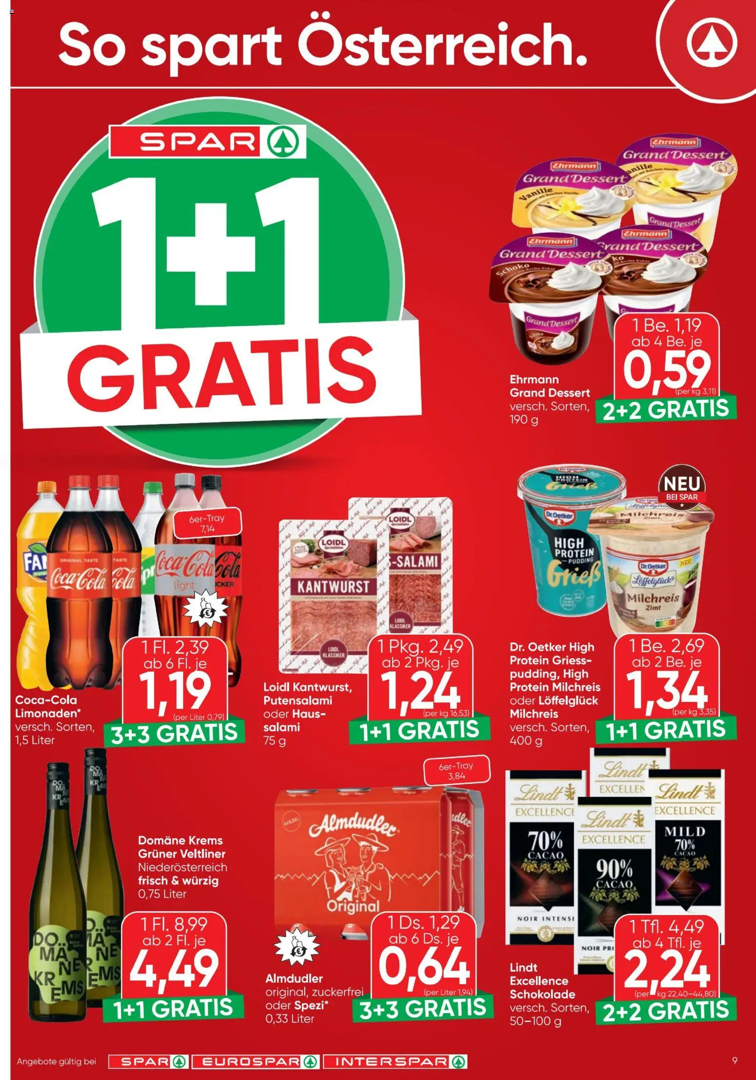 Spar Flugblatt gültig ab 13.11.2025 | Seite: 9 | Produkte: Matériel de rangement Fitness, Schokolade, Salami