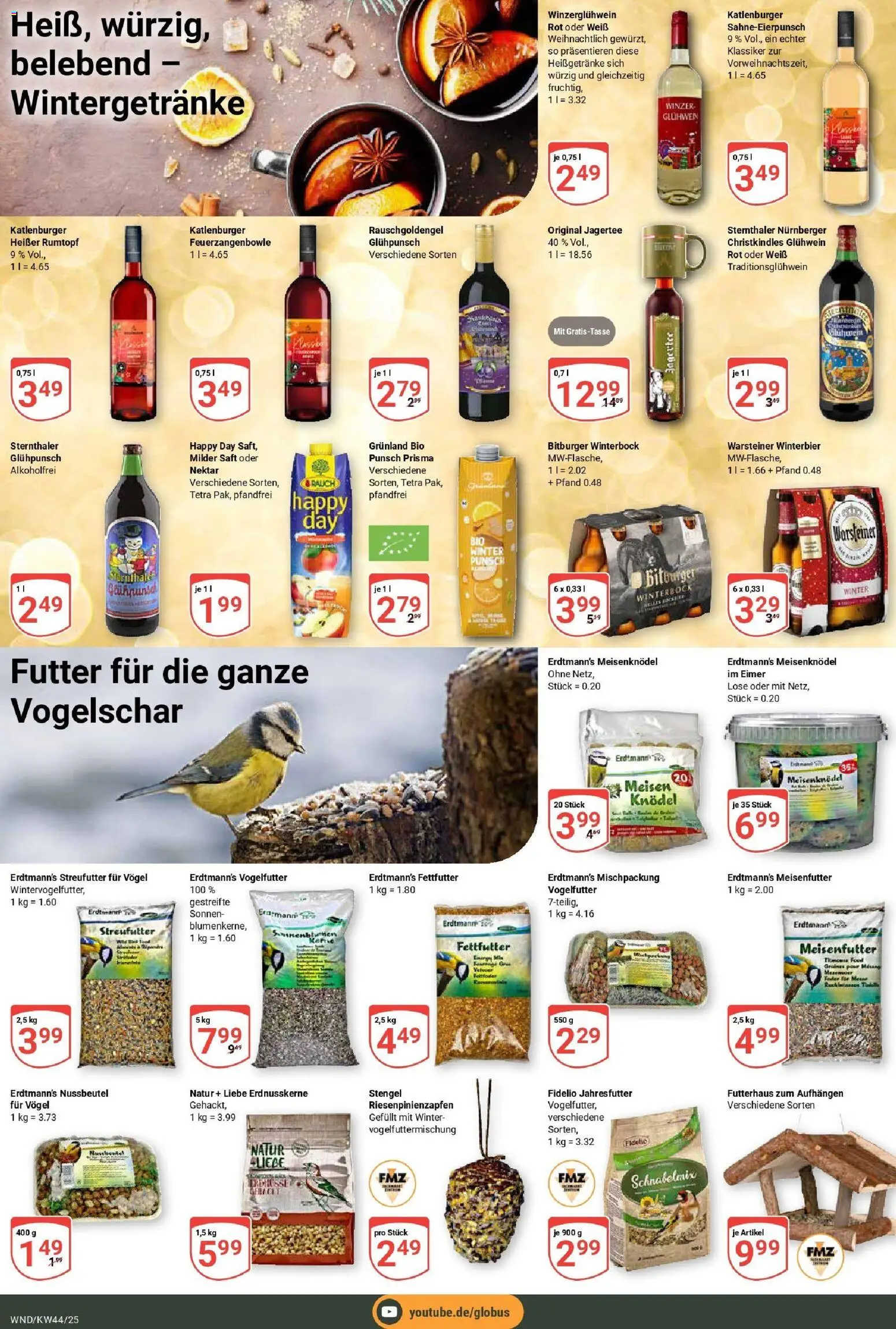 Globus prospekt St. Wendel	 – gültig ab 26.10.2025 | Seite: 23 | Produkte: Bitburger, Energy, Warsteiner, Saft