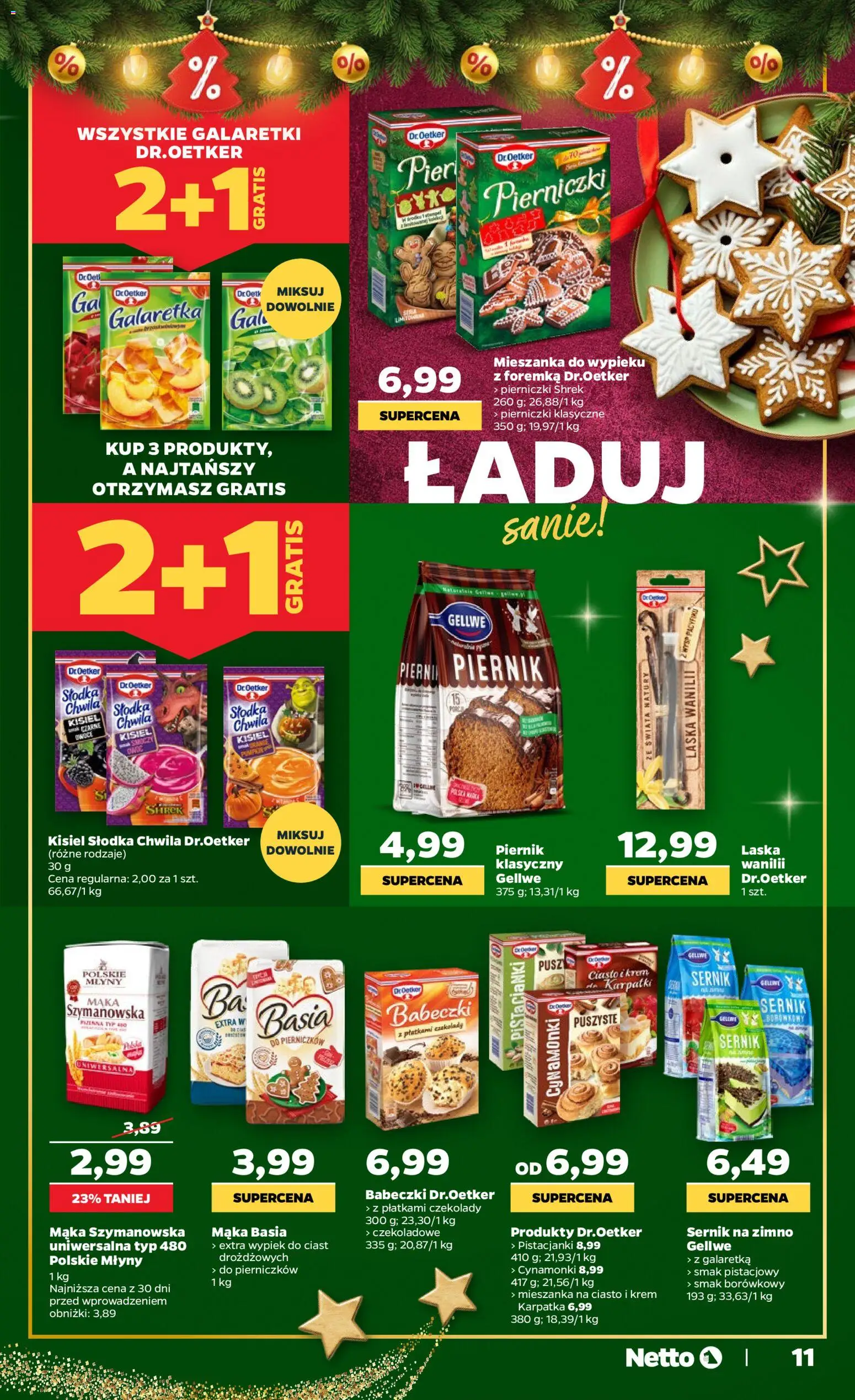 Netto gazetka - Świąteczne jedzenie od 04.12.2025 | Strona: 11 | Produkty: Czekolady, Galaretka, Babeczki, Owoce