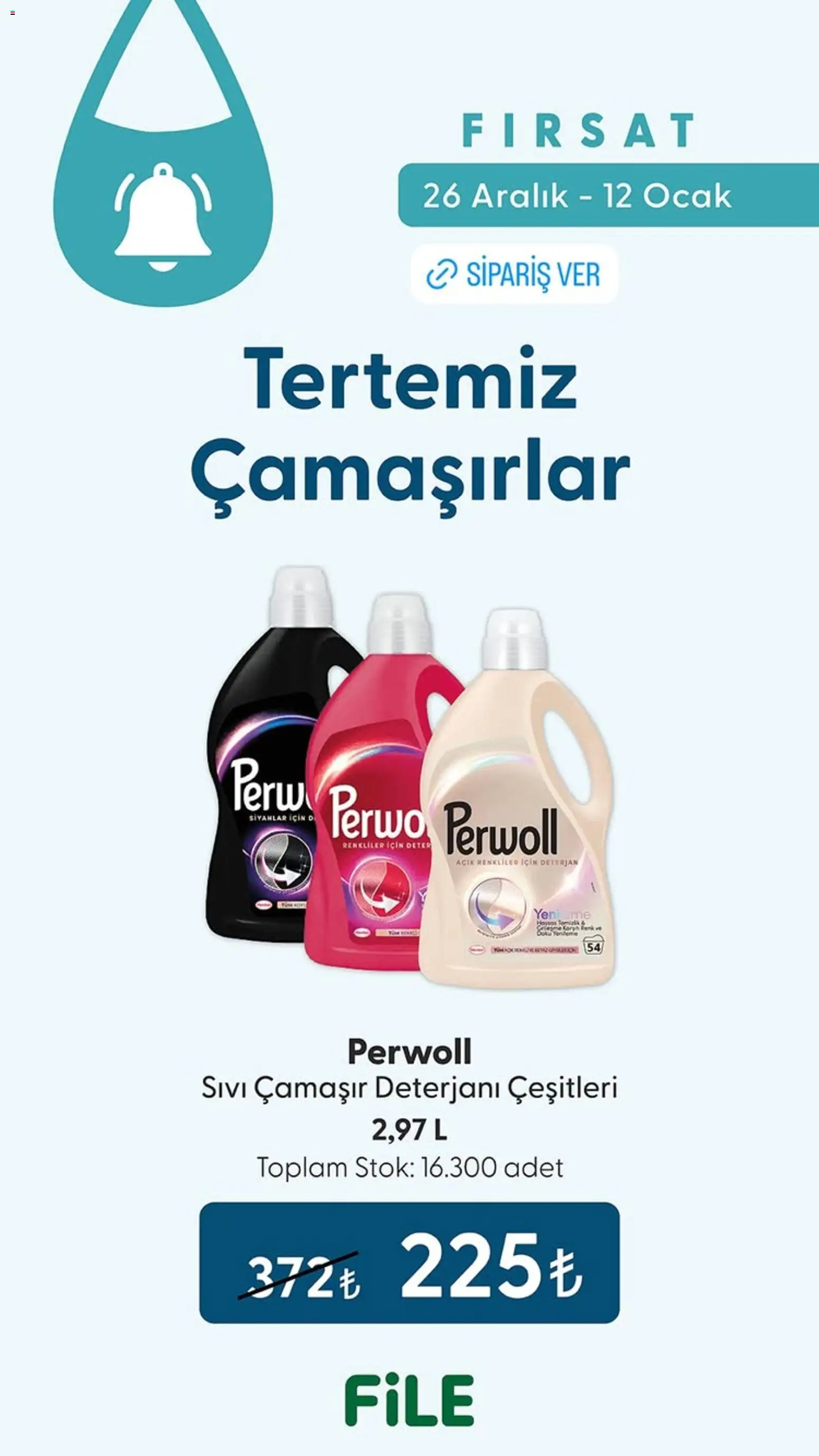 File Market İndirim - 26.12.2025 tarihinden itibaren geçerlidir | Sayfa: 1 | Ürünler: Çamaşır deterjanı, Deterjan, Ocak